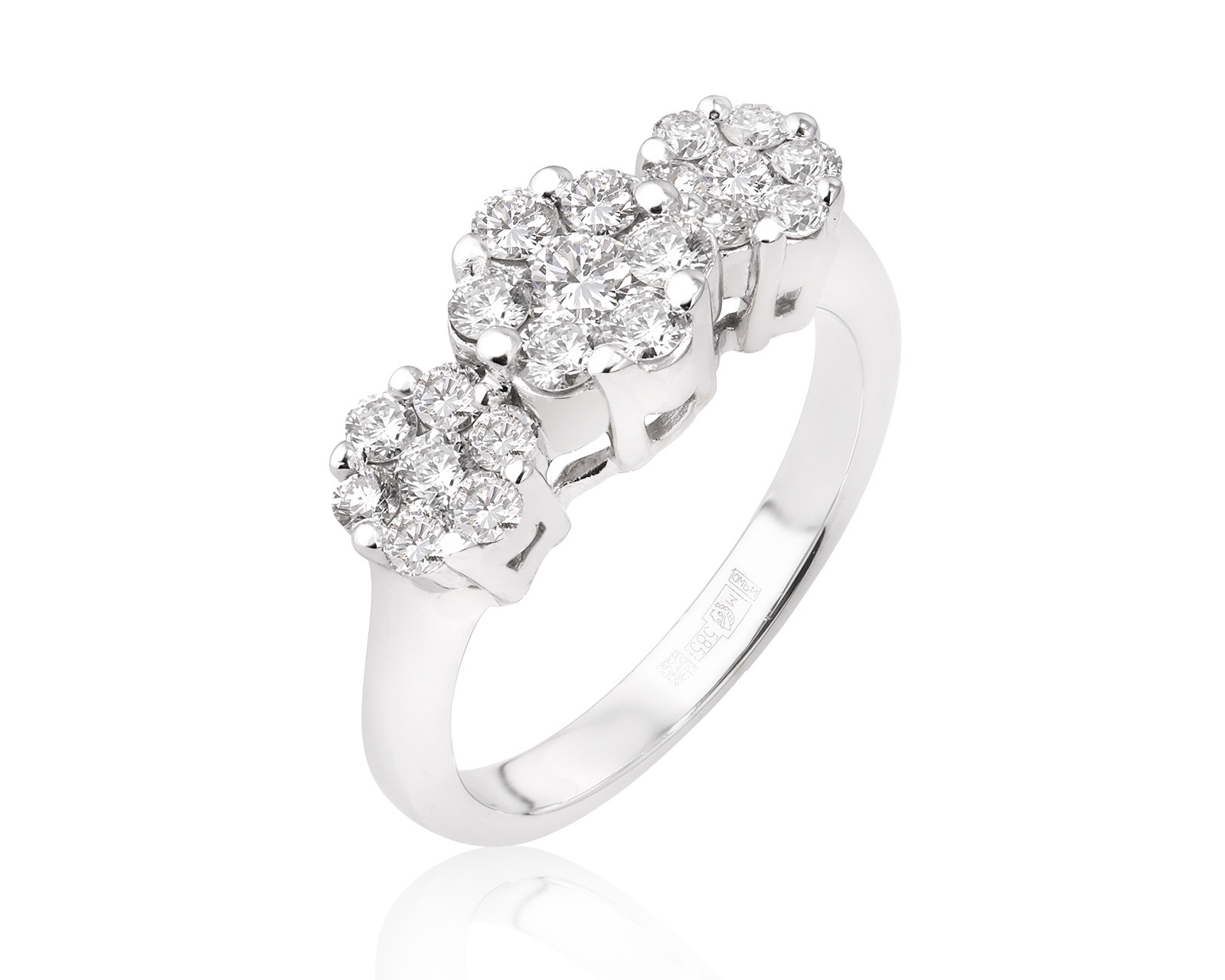 Золотое кольцо с бриллиантами 1.18ct 021024/13