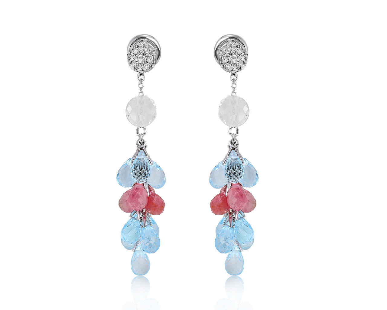 Оригинальные золотые серьги с топазами 31.75ct Mario Panelli 240321/18