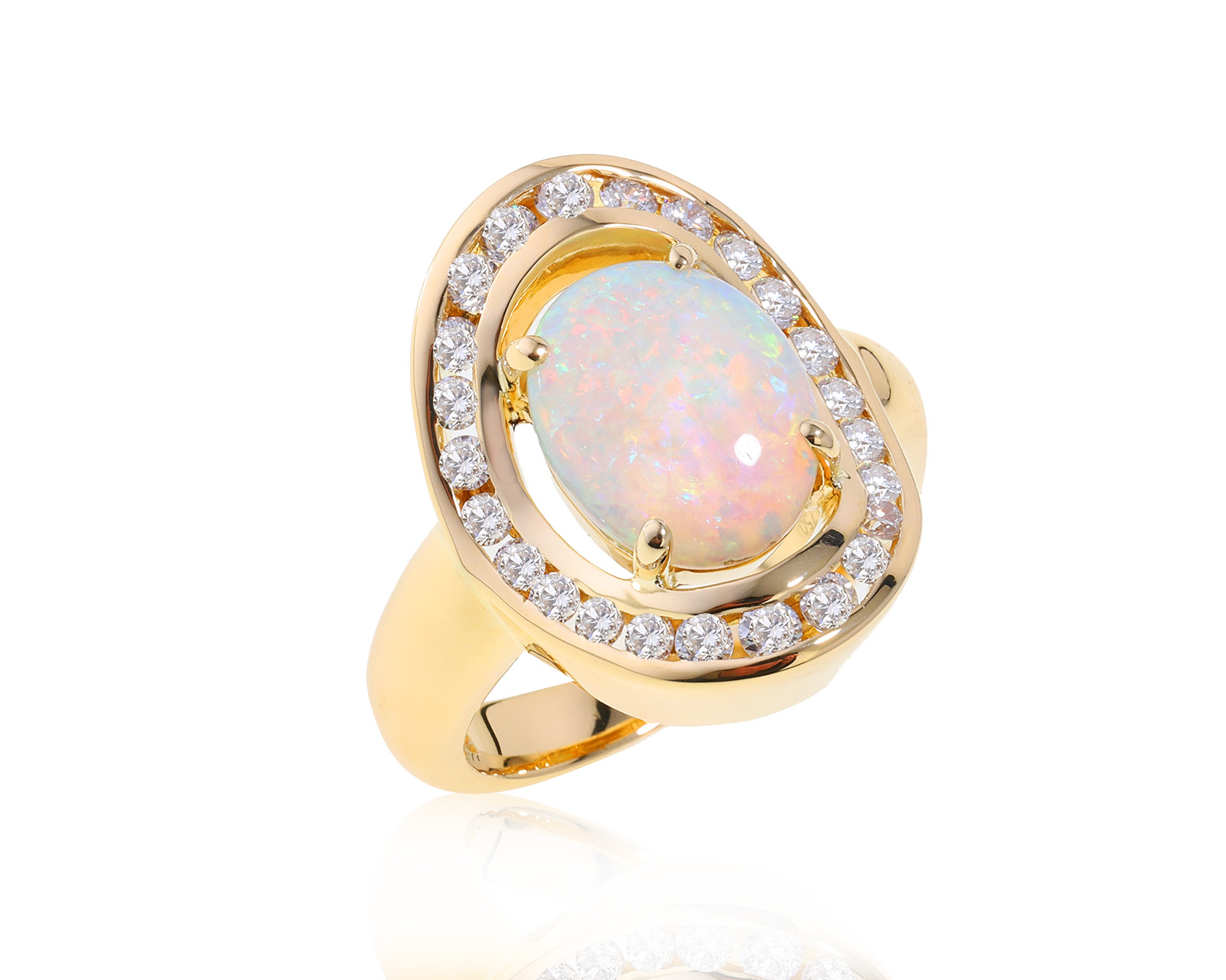 Притягательное золотое кольцо с опалом 2.20ct 290123/2