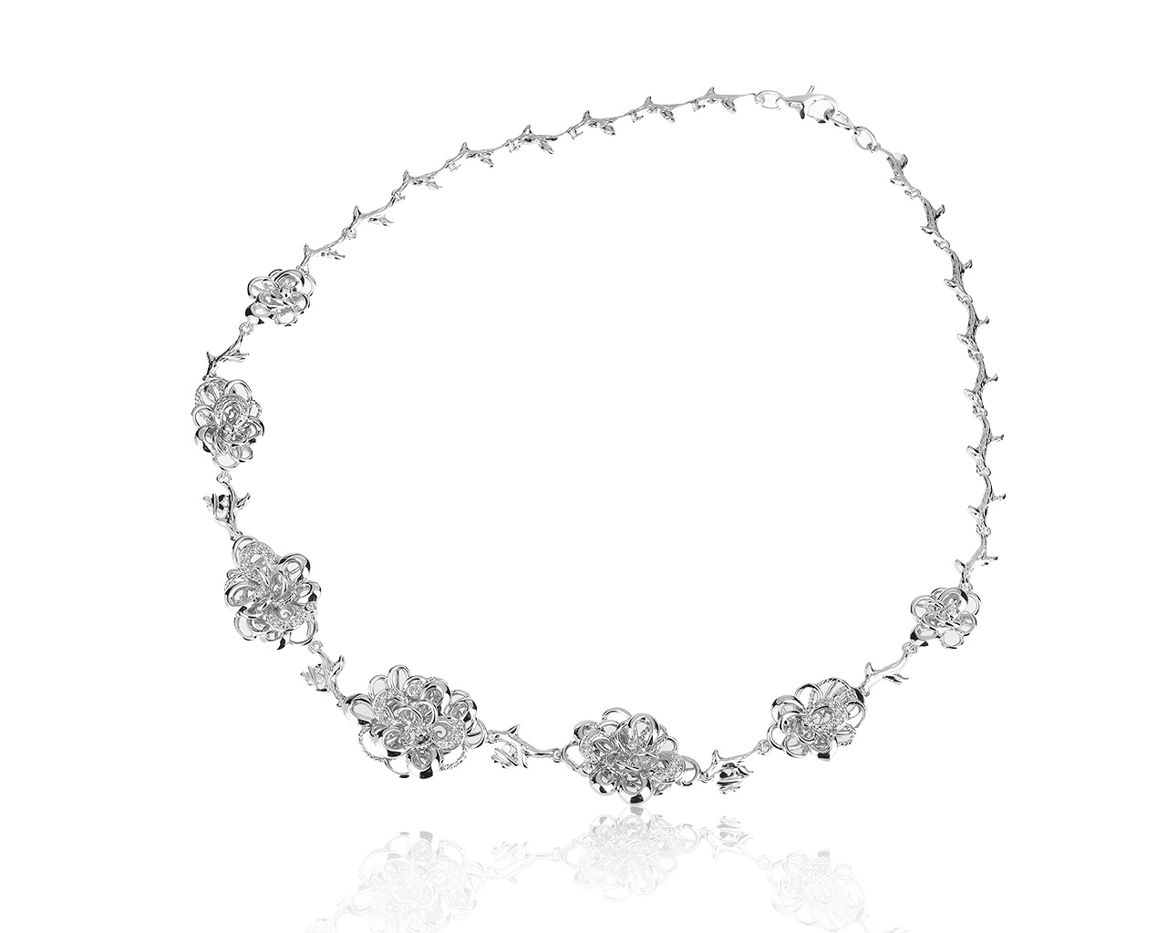 Прекрасное золотое колье с бриллиантами 0.47ct 040820/7