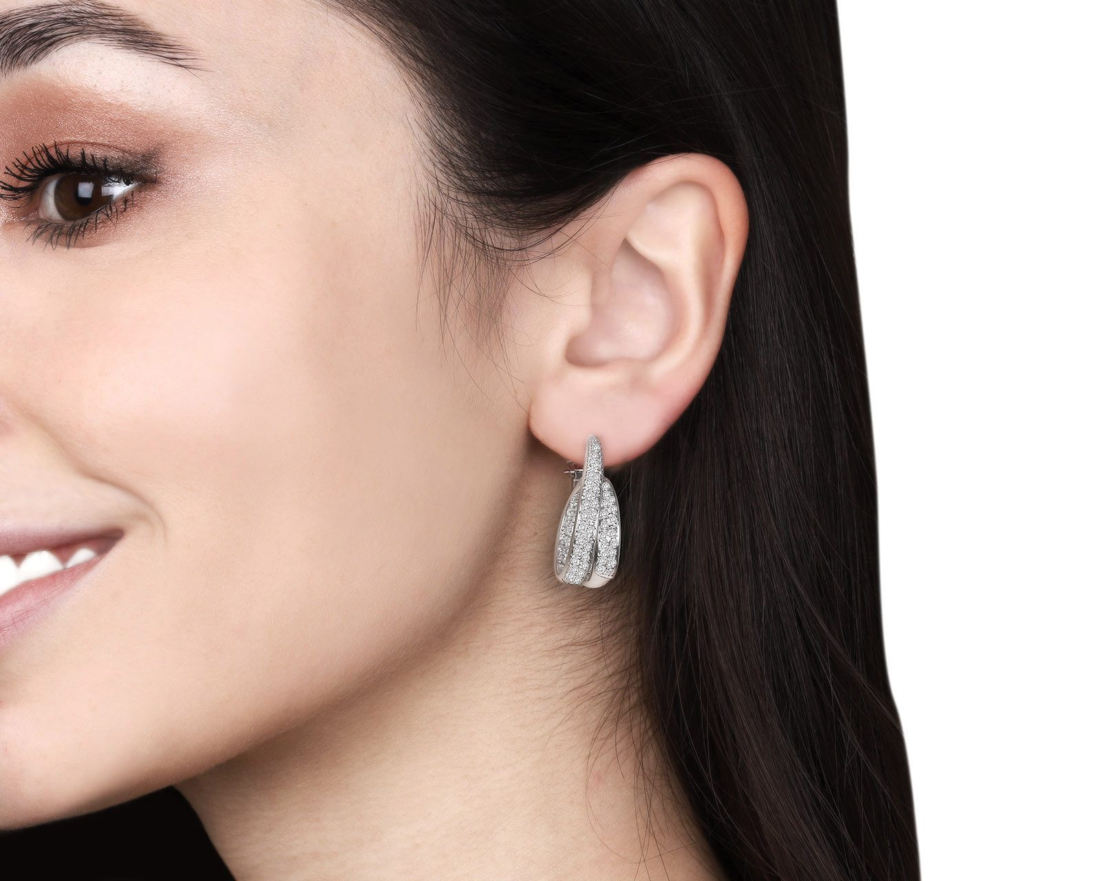 Шикарные золотые серьги с бриллиантами 4.33ct