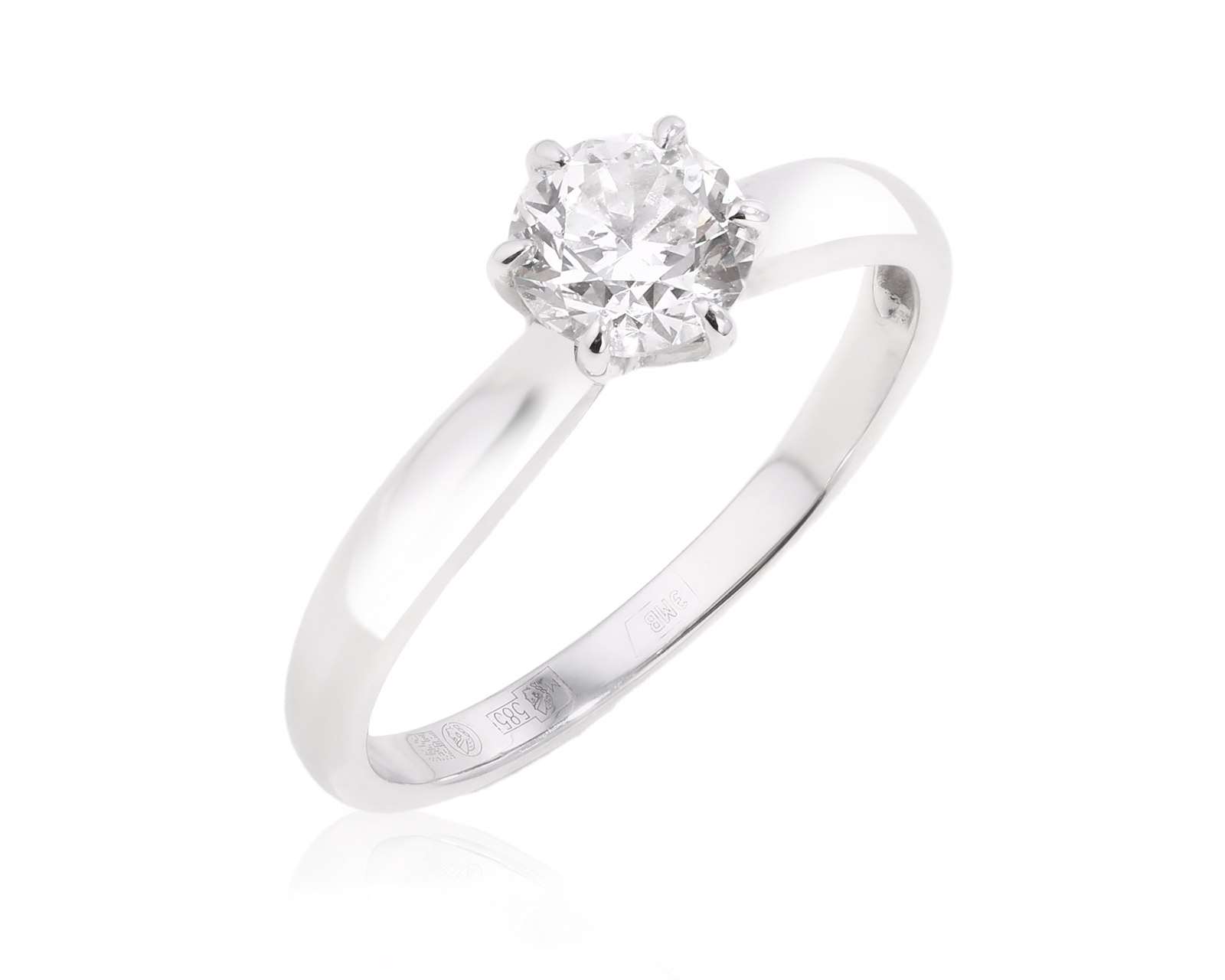 Золотое кольцо с бриллиантом 0.70ct 260825/4