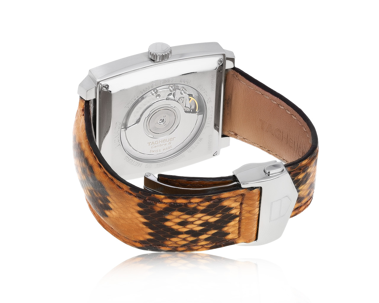 Оригинальные стальные часы с бриллиантами 0.08ct Tag Heuer Monaco