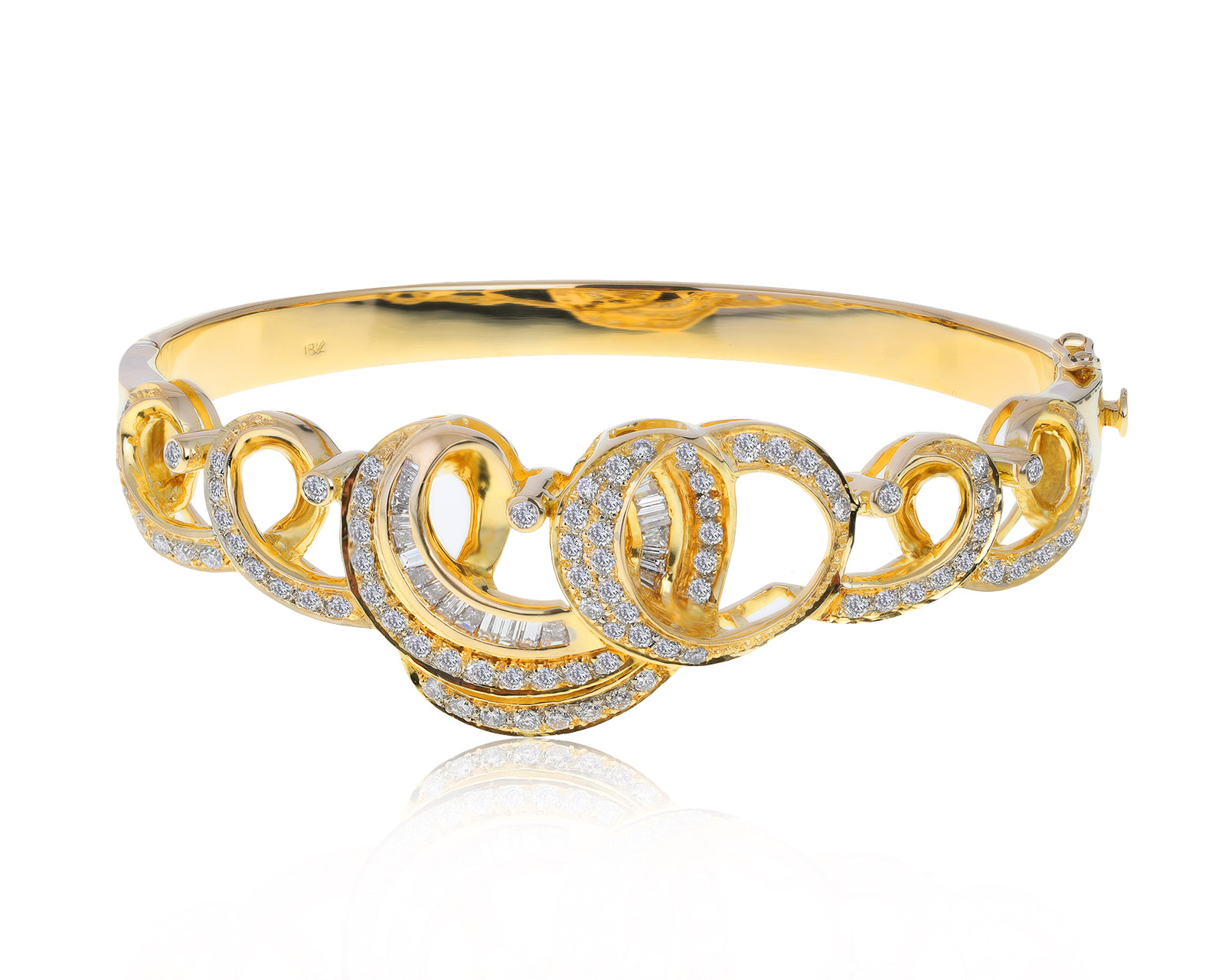 Потрясающий золотой браслет с бриллиантами 1.92ct 180521/3