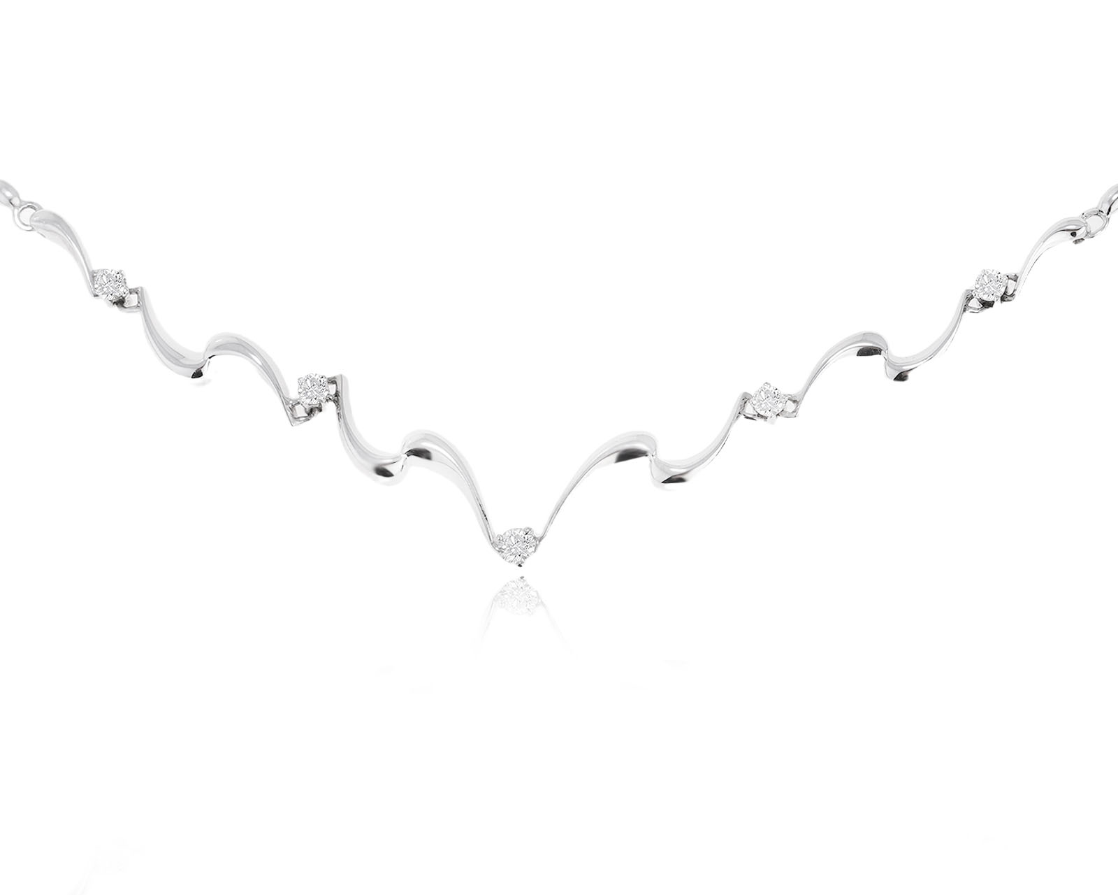 Золотое колье с бриллиантами 0.36ct 010325/10