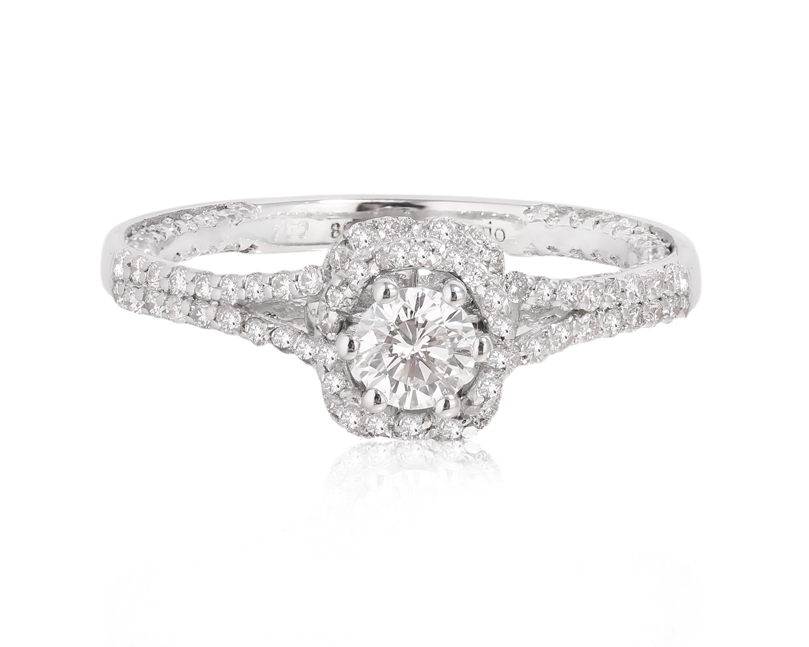 Оригинальное золотое кольцо с бриллиантами 0.86ct Viragio 080825/16