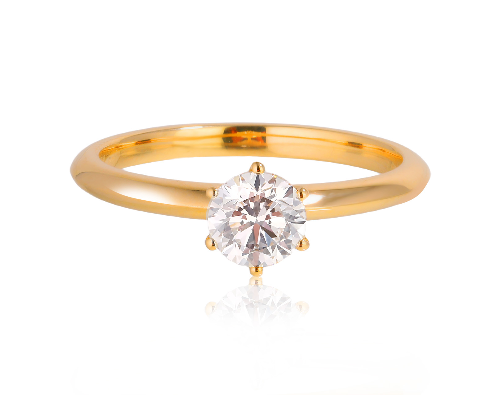 Оригинальное золотое кольцо с бриллиантом 0.50ct Bendes Studio 120925/1