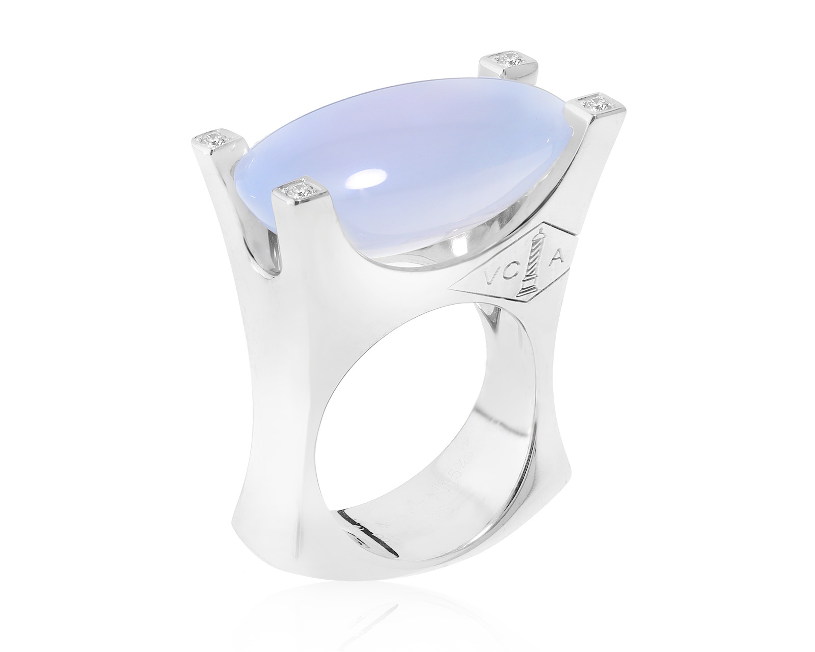 Оригинальное золотое кольцо с лунным камнем 25.00ct Van Cleef and Arpels 111221/6