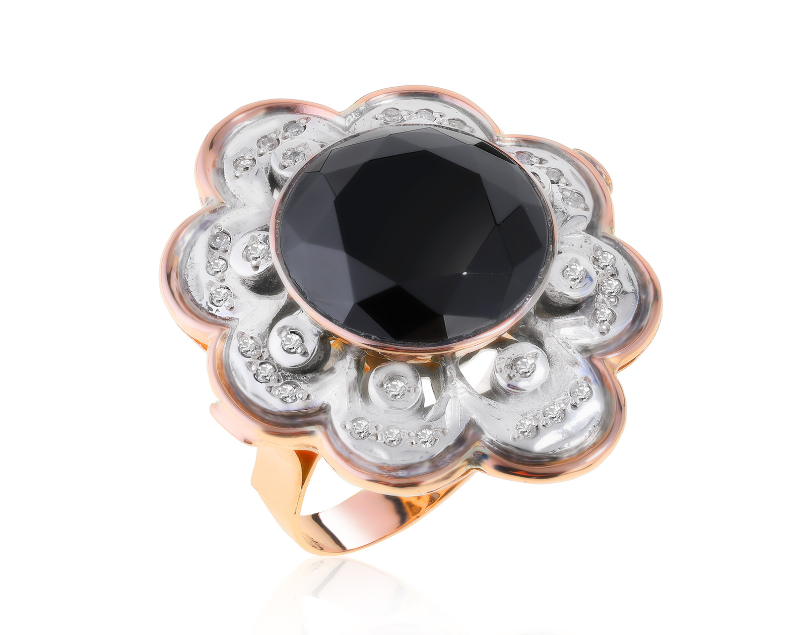 Завораживающее золотое кольцо с ониксом 9.33ct 081221/КМ10-1