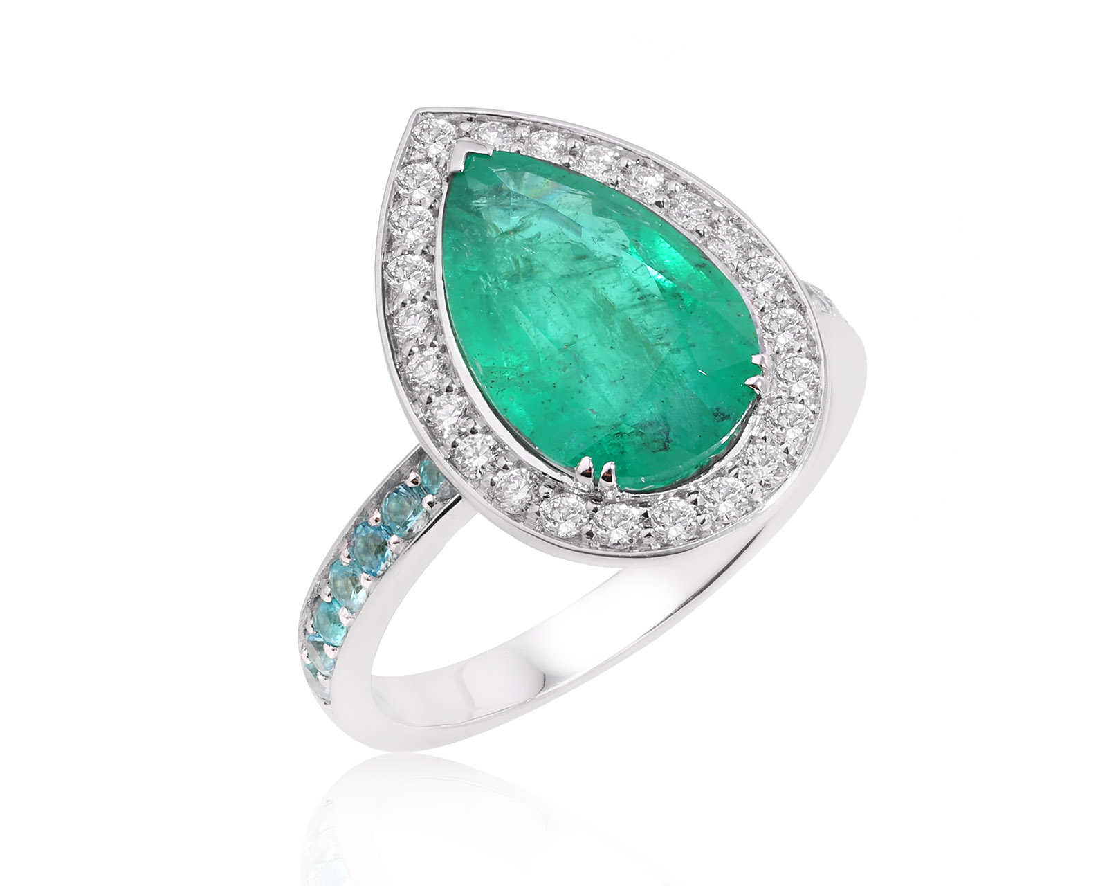 Золотое кольцо с изумрудом Замбия 3.59ct Evgeny Matveev 050325/Б22