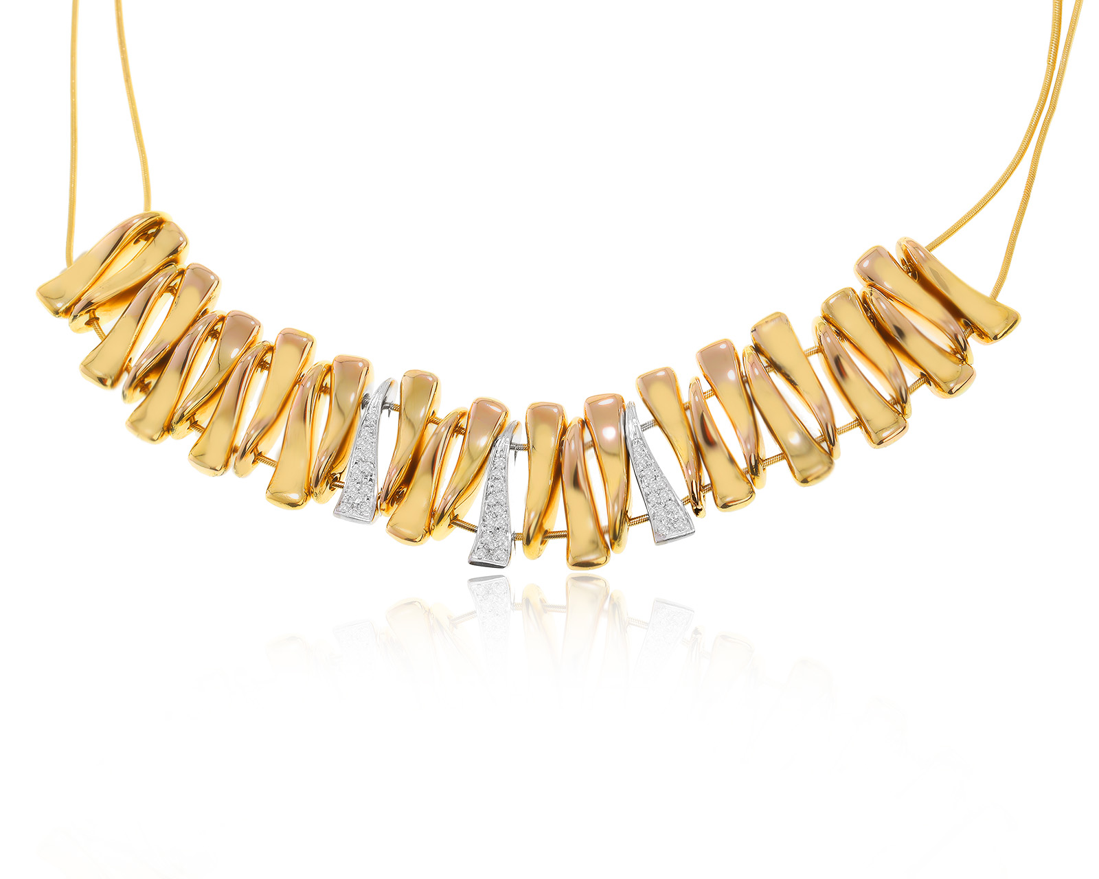 Оригинальное золотое колье с бриллиантами 0.27ct Unoaerre 090424/2