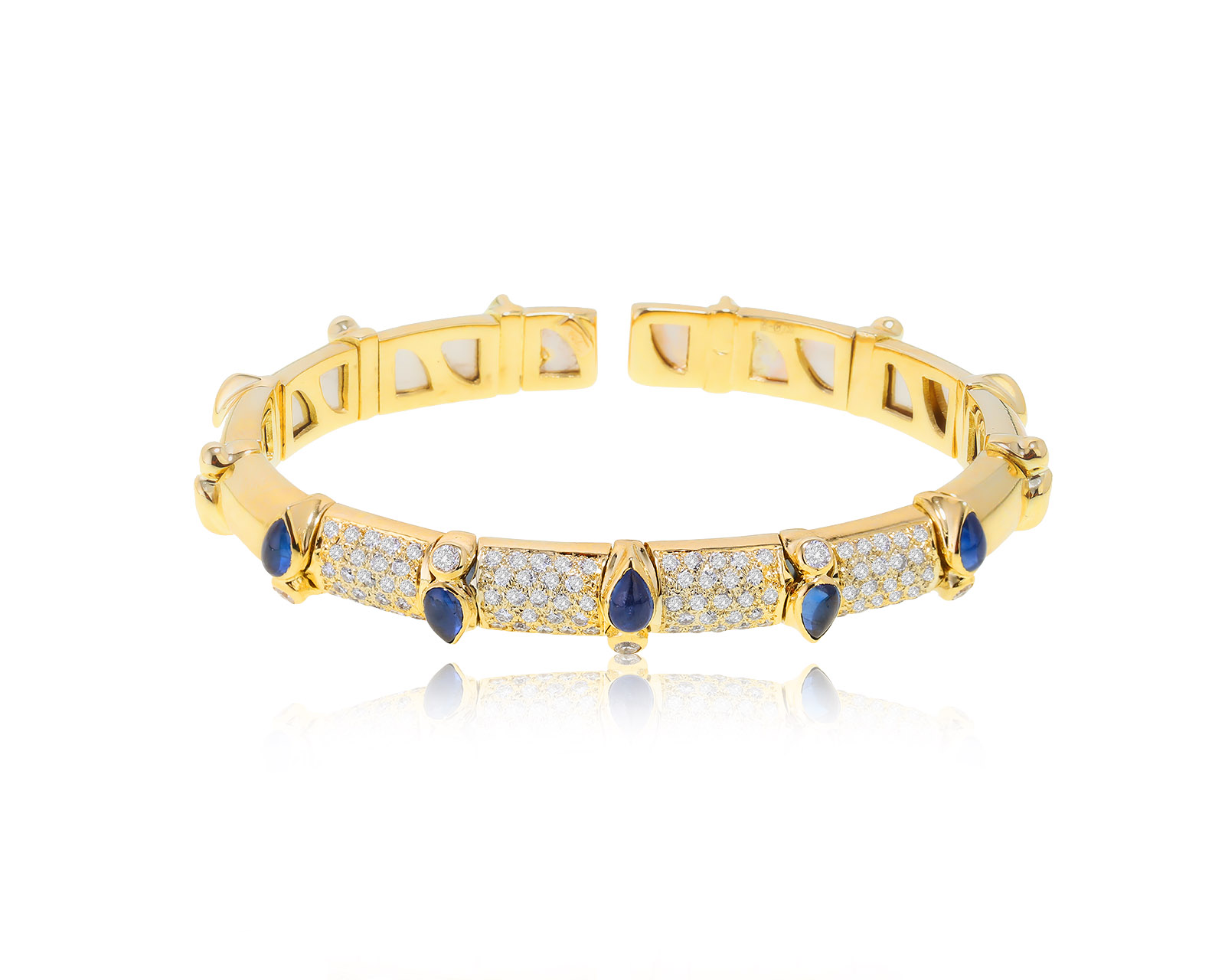 Золотой браслет с сапфирами 1.10ct