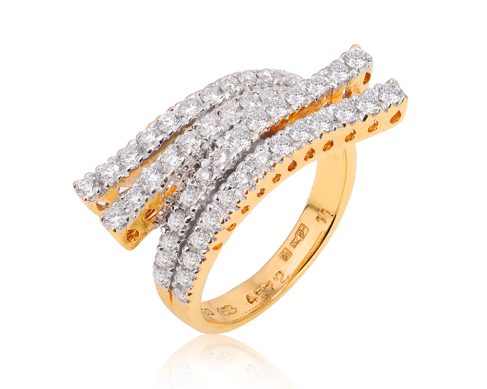 Золотое кольцо с бриллиантами 1.40ct 220225/17