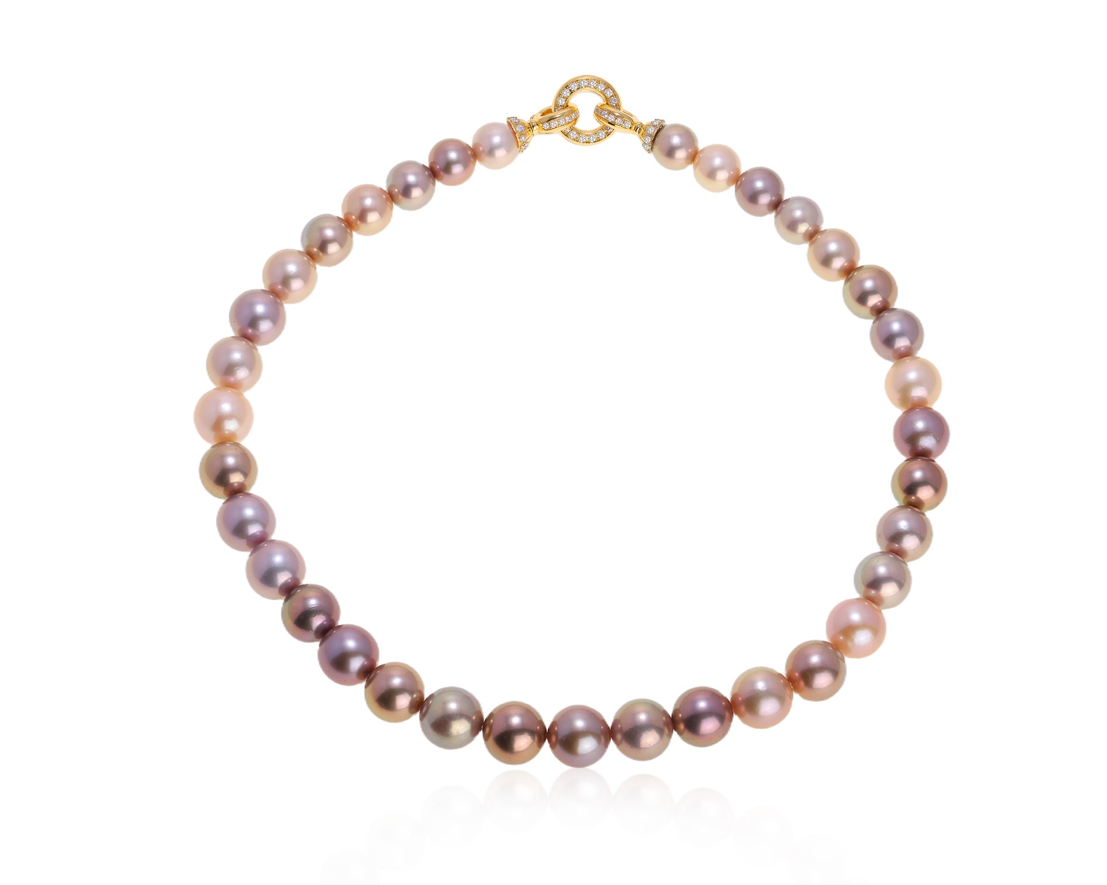 Золотое ожерелье с жемчугом и бриллиантами 0.83ct Evgeny Matveev 250825/Б193