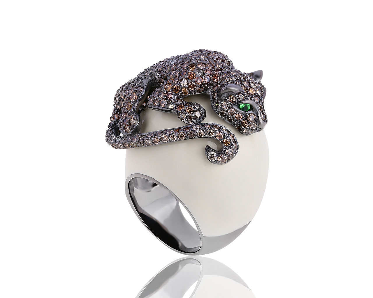 Завораживающее золотое кольцо с бриллиантами 4.30ct 220719/1