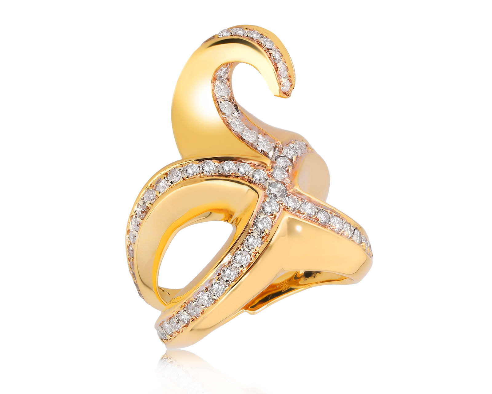 Золотое кольцо с бриллиантами 1.65ct 311025/6