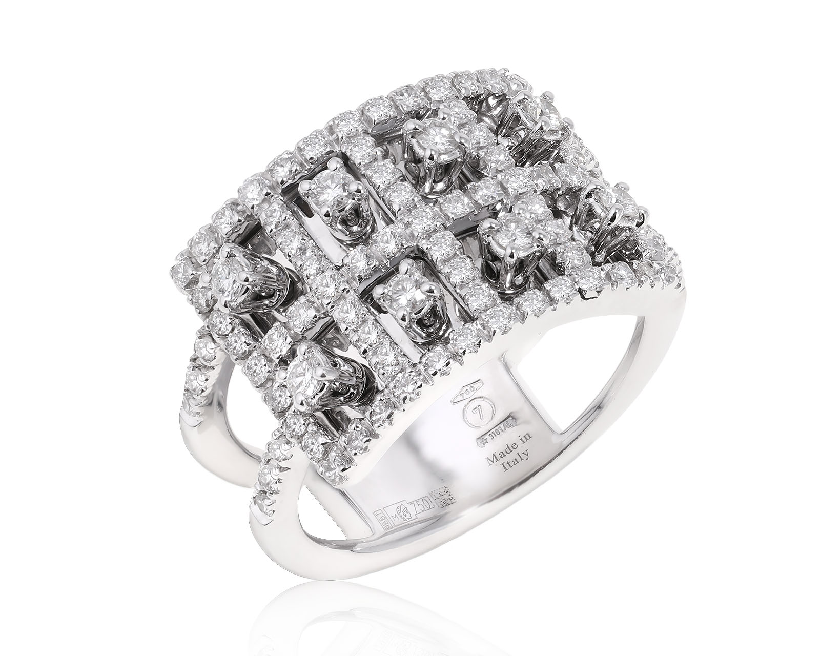 Оригинальное золотое кольцо с бриллиантами 0.70ct Alfieri & St.John 291224/5