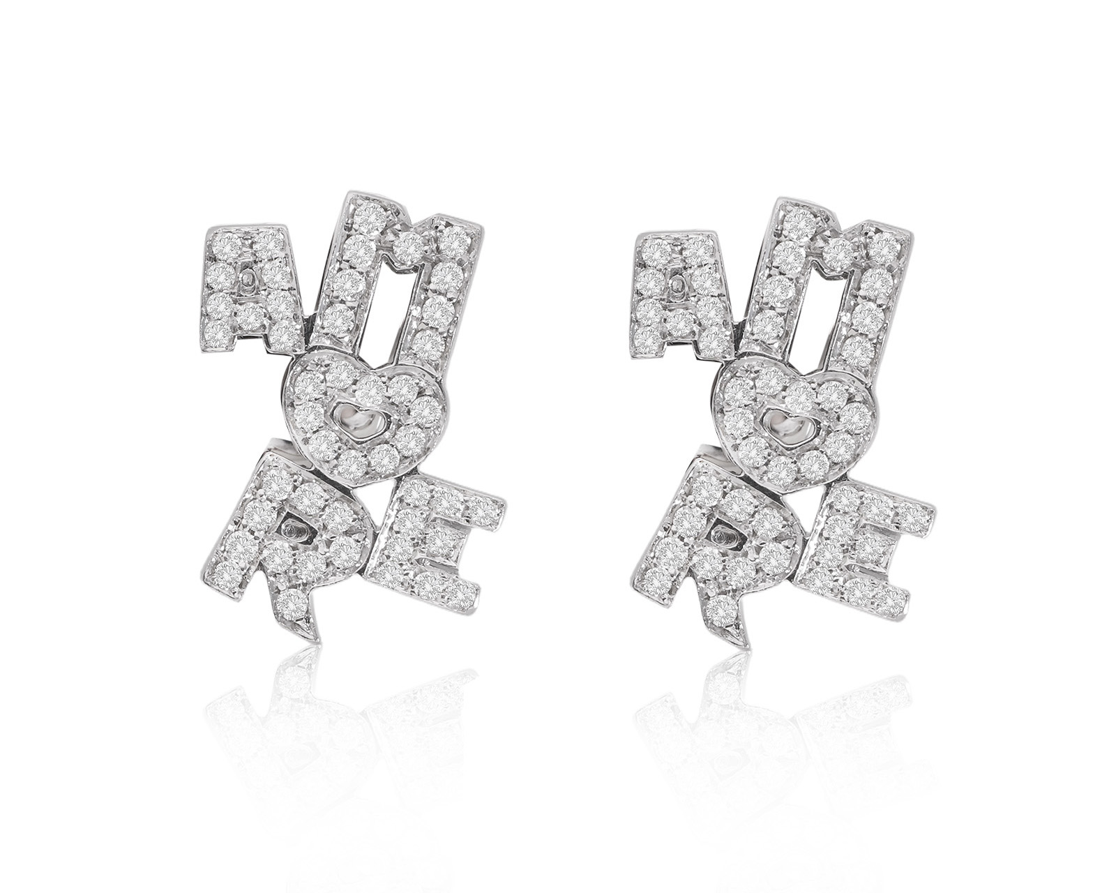 Оригинальные золотые серьги с бриллиантами 0.62ct Pasquale Bruni Amore 311025/7