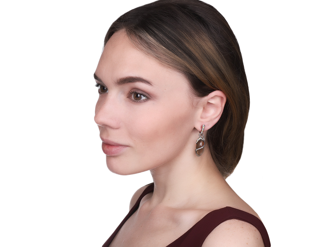 Оригинальные золотые серьги с кварцем 25.21ct Gianni Lazzaro