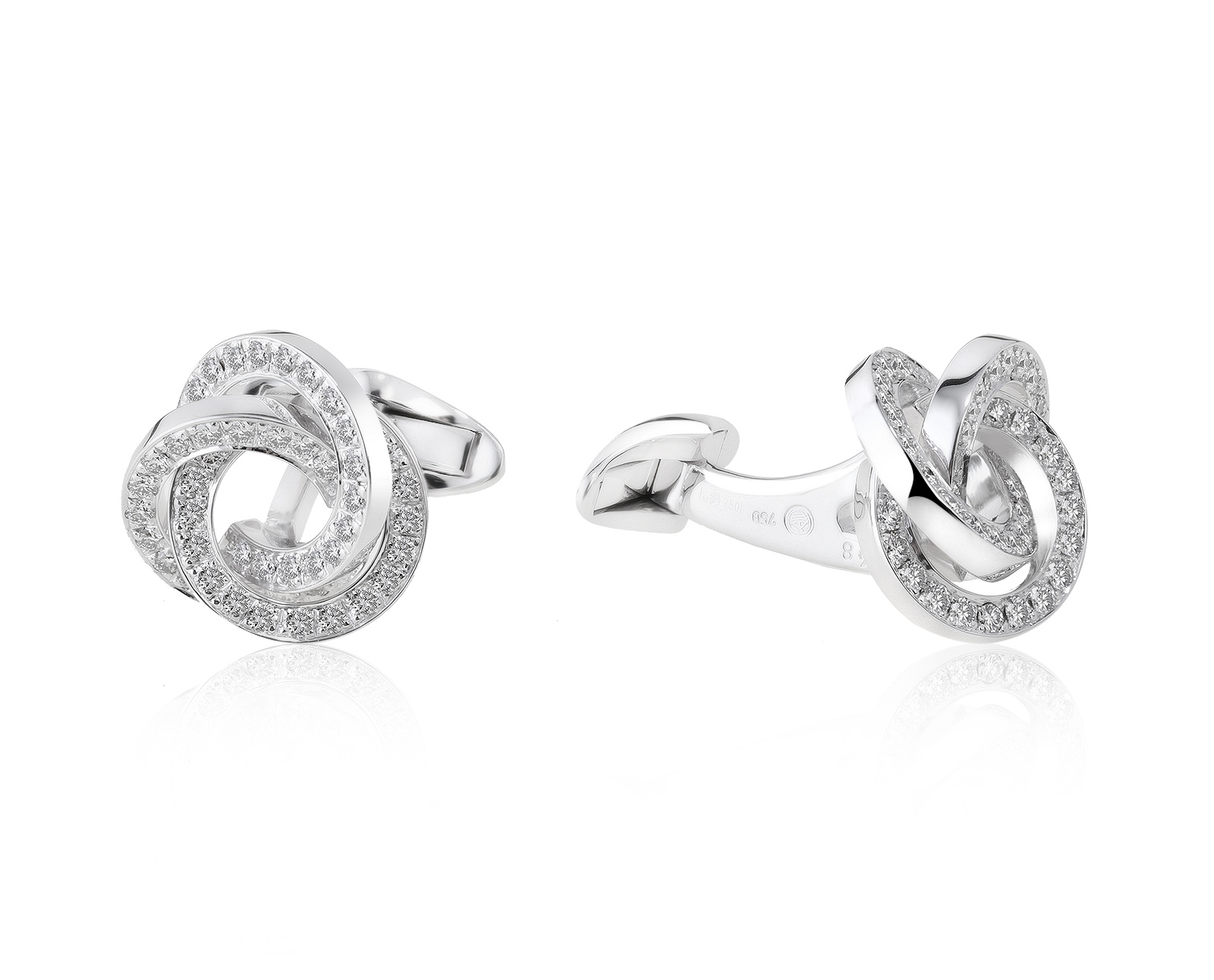 Чарующие золотые запонки с бриллиантами 0.96ct 280521/2