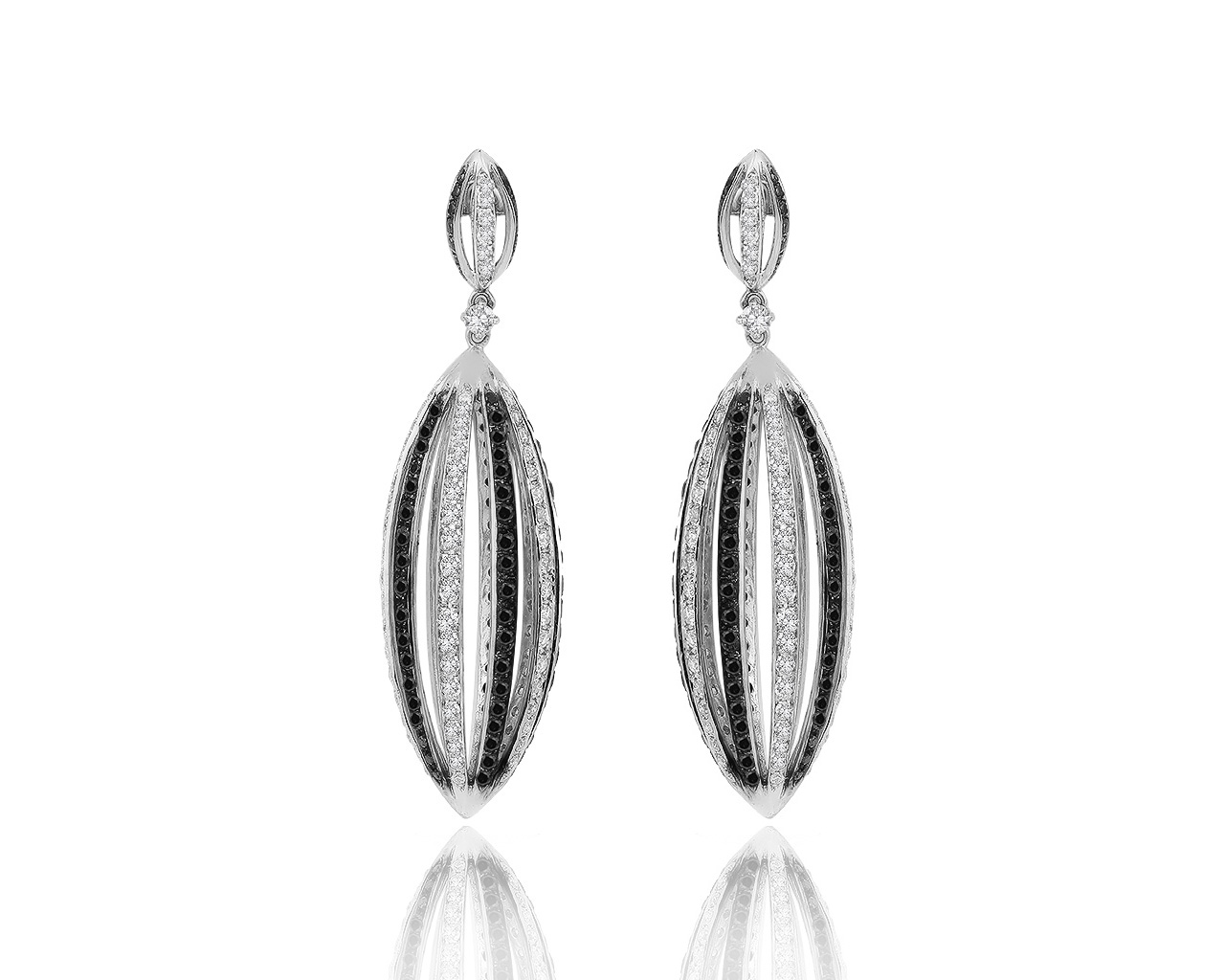 Великолепные золотые серьги с бриллиантами 5.30ct 300120/1