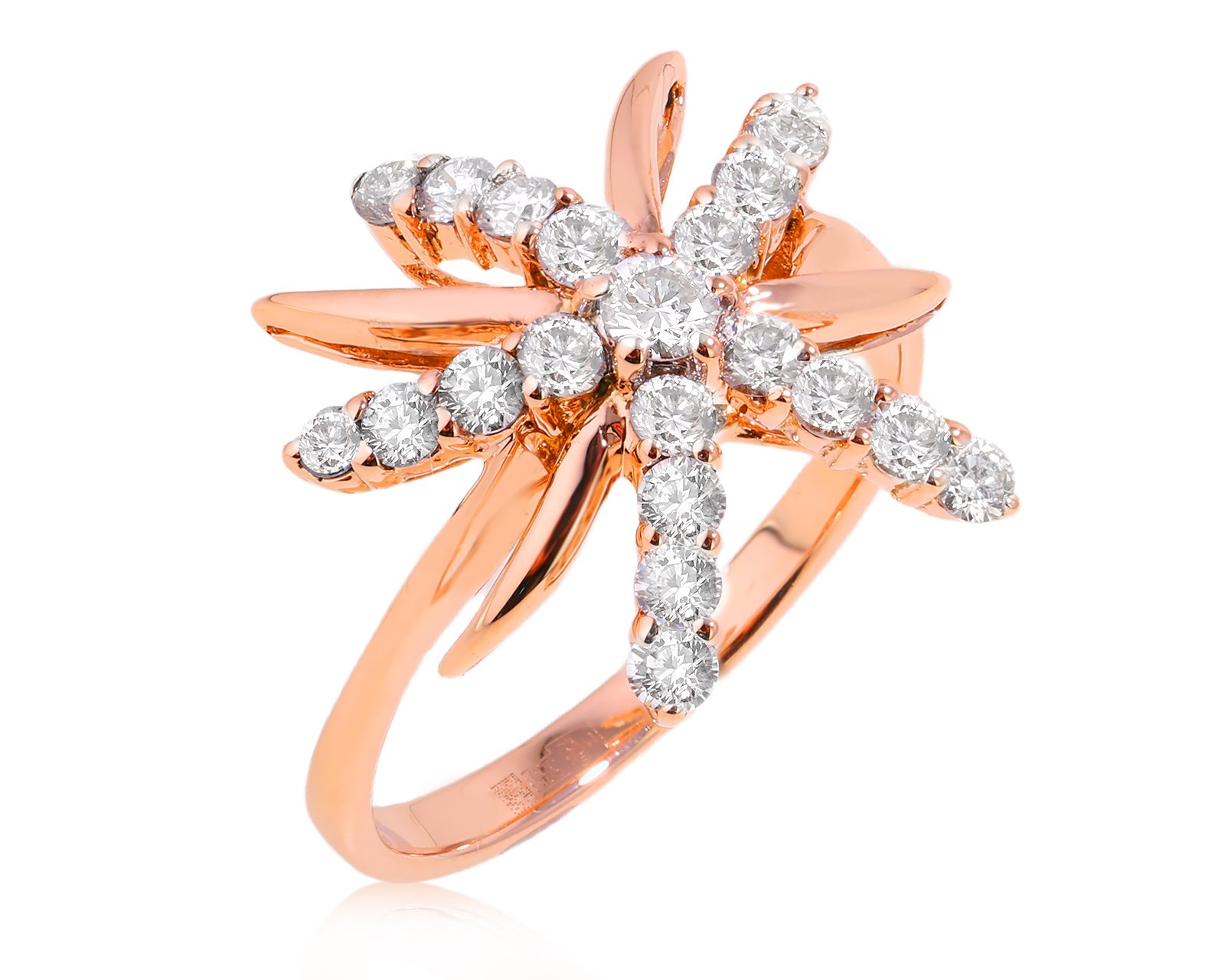 Золотое кольцо с бриллиантами 0.65ct 100325/4