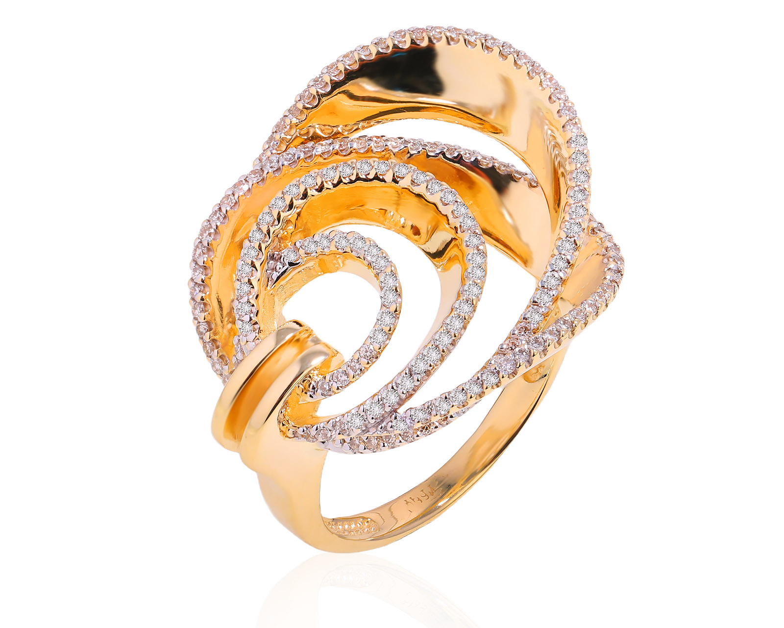 Золотое кольцо с бриллиантами 0.49ct