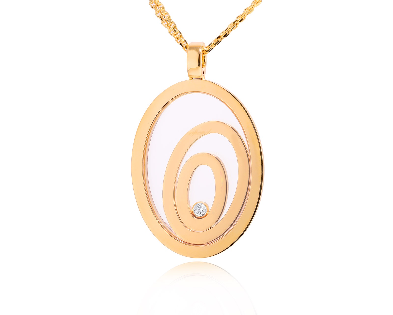 Оригинальный золотой кулон Chopard Happy Diamonds 170125/1