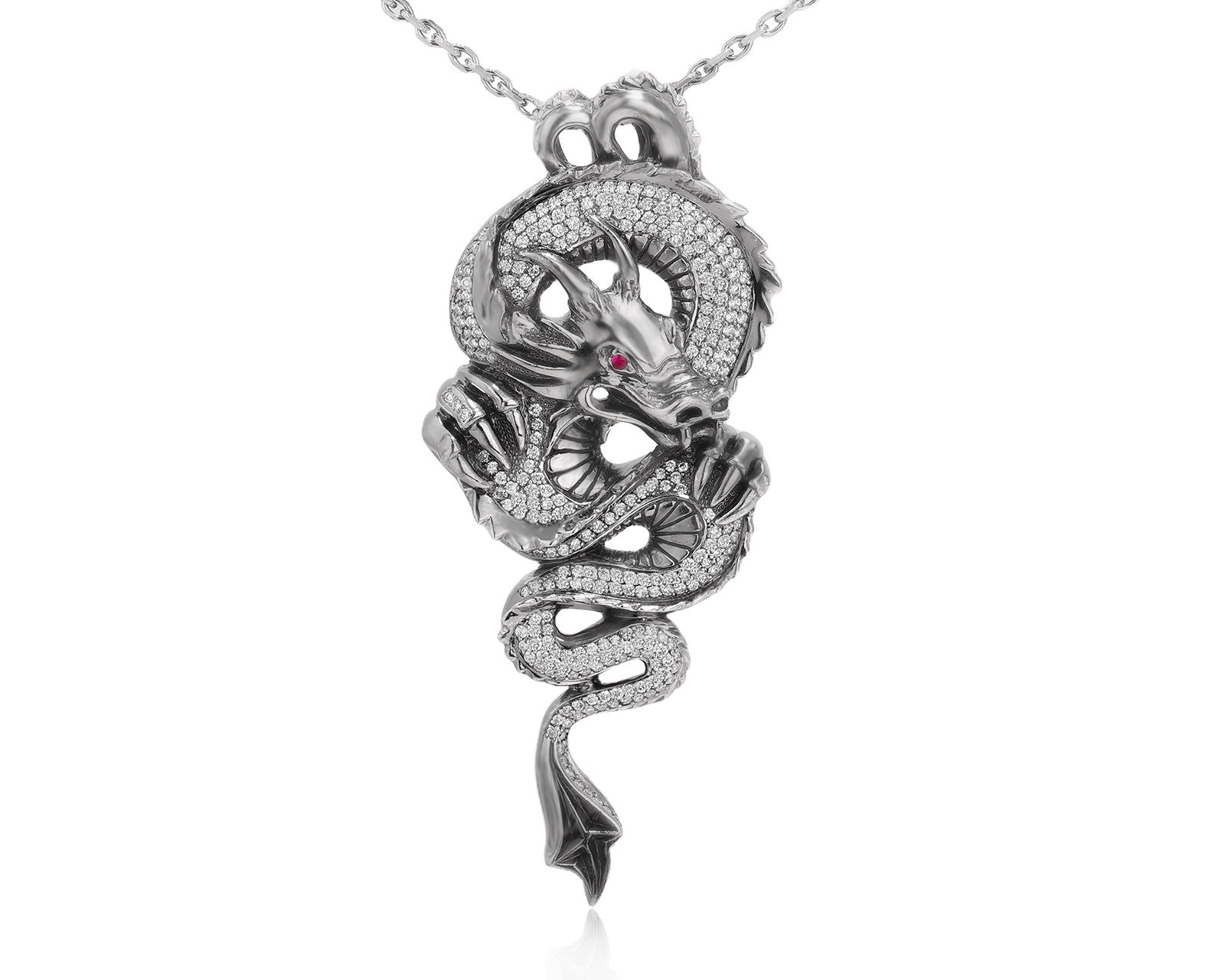 Золотой кулон с бриллиантами 1.46ct и рубином 0.02ct 010925/5