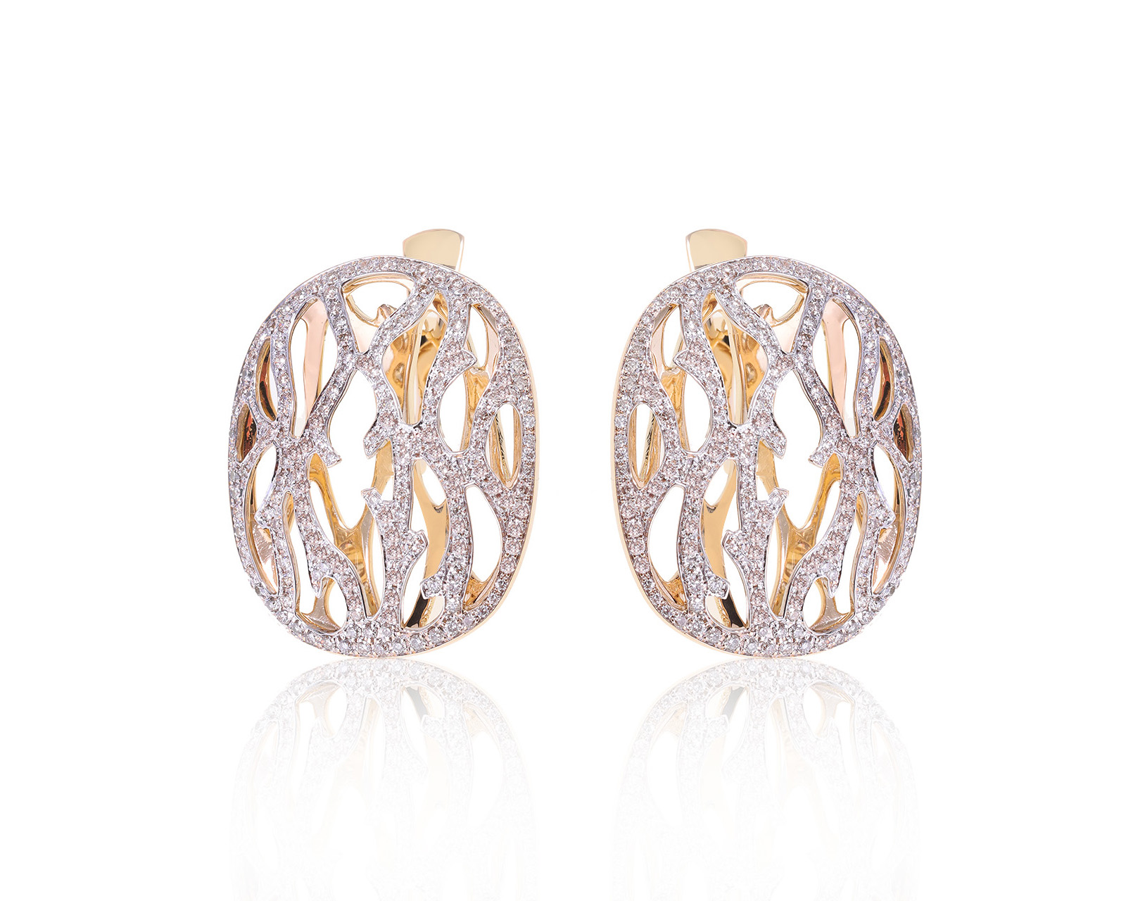 Превосходные золотые серьги с бриллиантами 2.12ct 290422/19