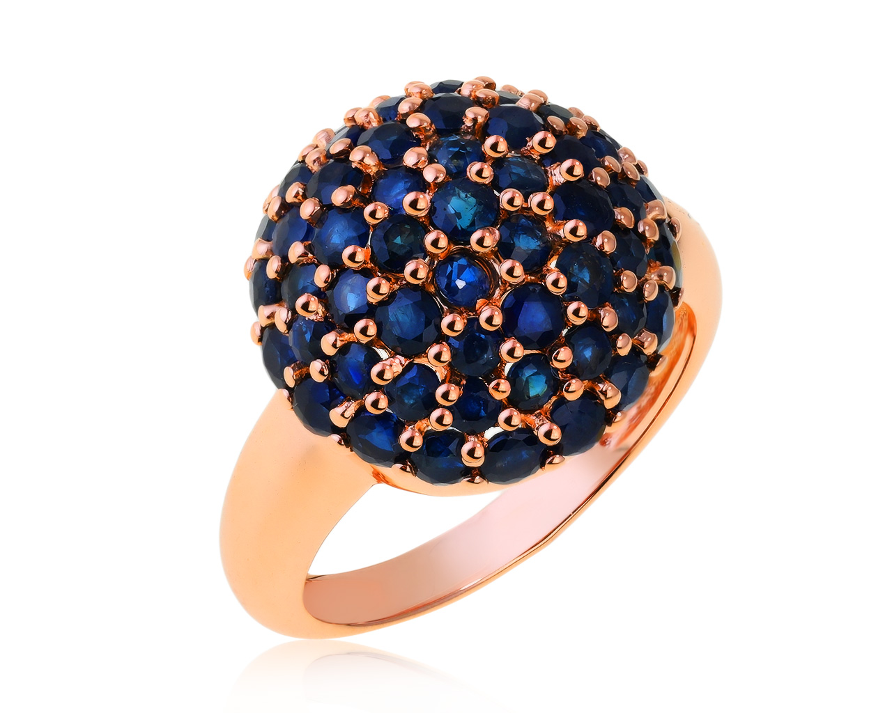 Роскошное золотое кольцо с сапфирами 1.25ct 090421/7