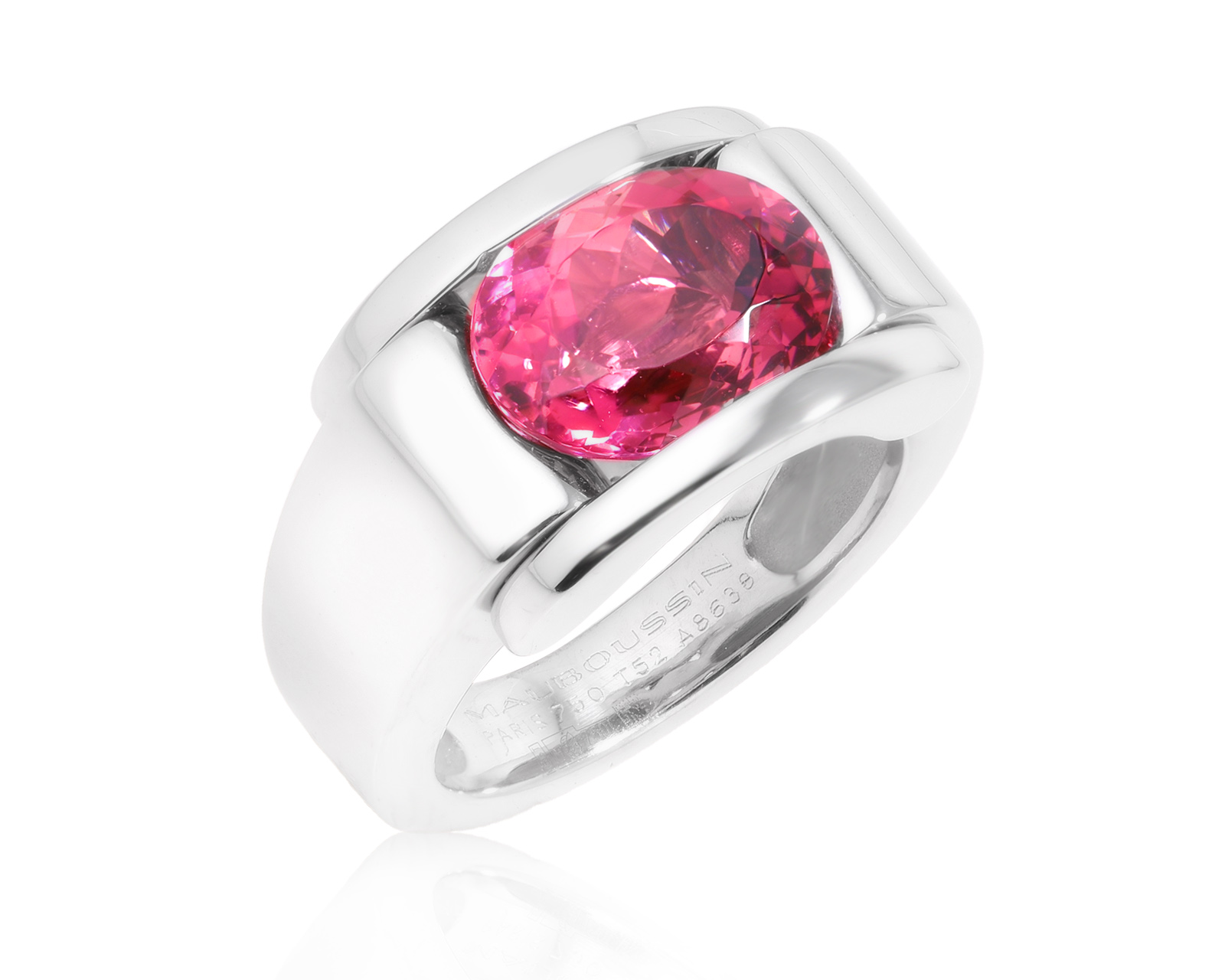 Оригинальное золотое кольцо с турмалином рубеллитом 2.90ct Mauboussin 030825/5