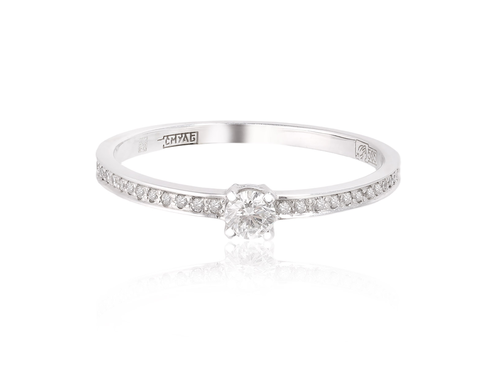 Оригинальное золотое кольцо с бриллиантами 0.21ct Constantin Artmayer 011225/КМ252