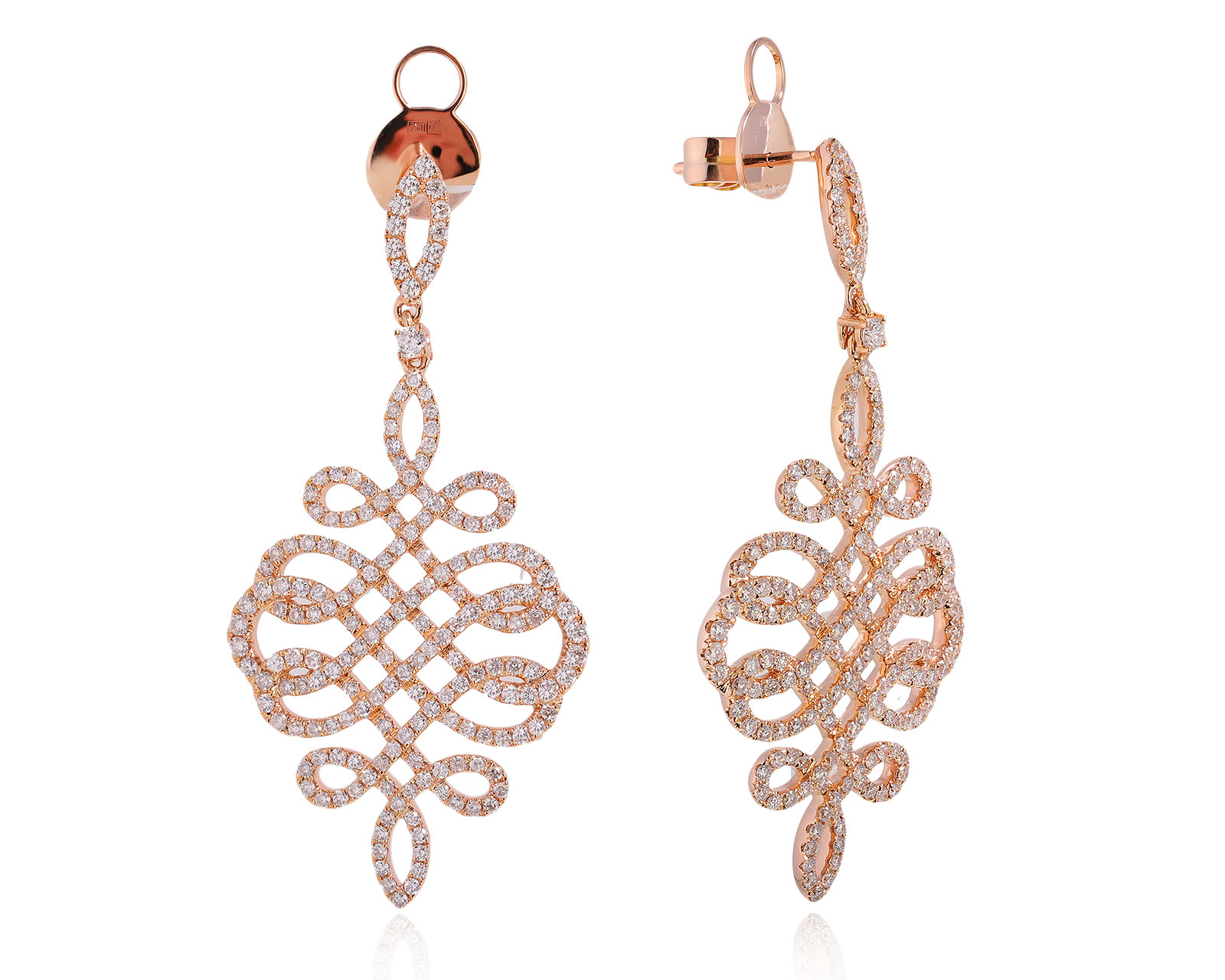 Золотые серьги с бриллиантами 2.33ct 191224/10