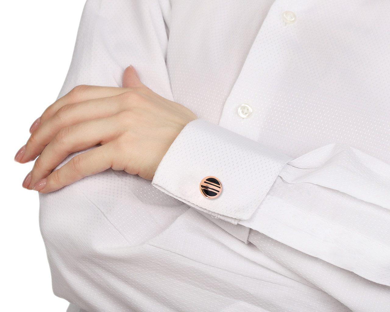 Оригинальные золотые запонки с черным ониксом 2.90ct Montblanc