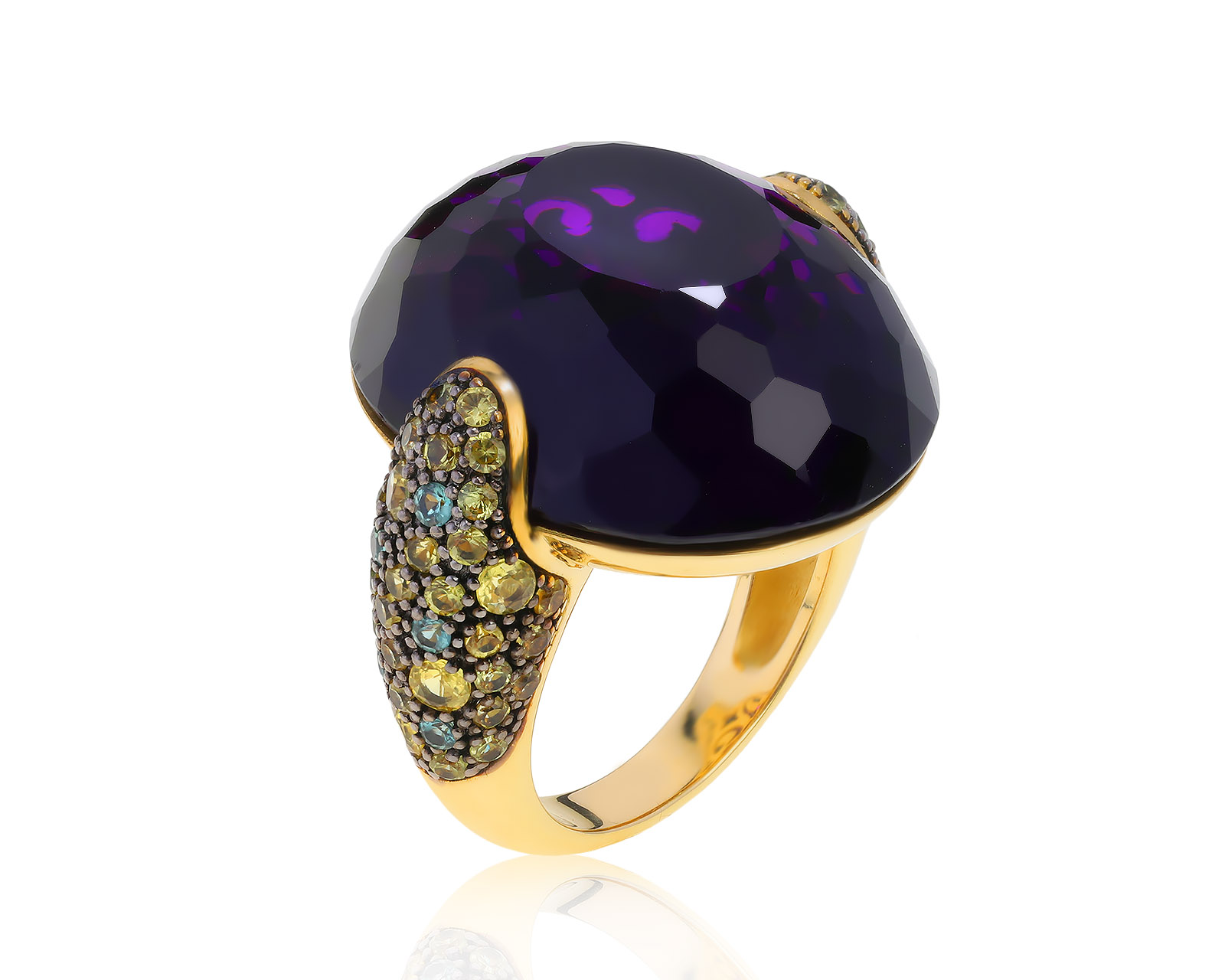 Завораживающее золотое кольцо с аметистом 25.50ct 010222/2