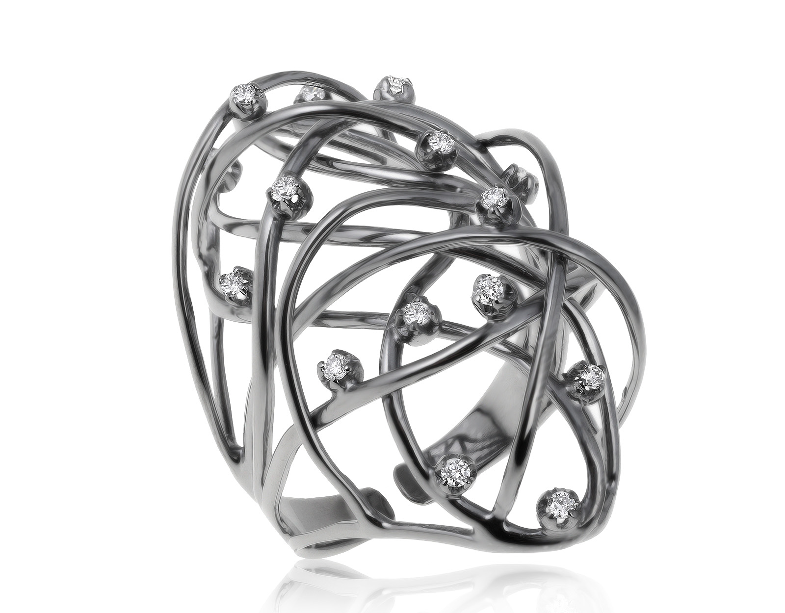 Изумительное золотое кольцо с бриллиантами 0.40ct 240521/3