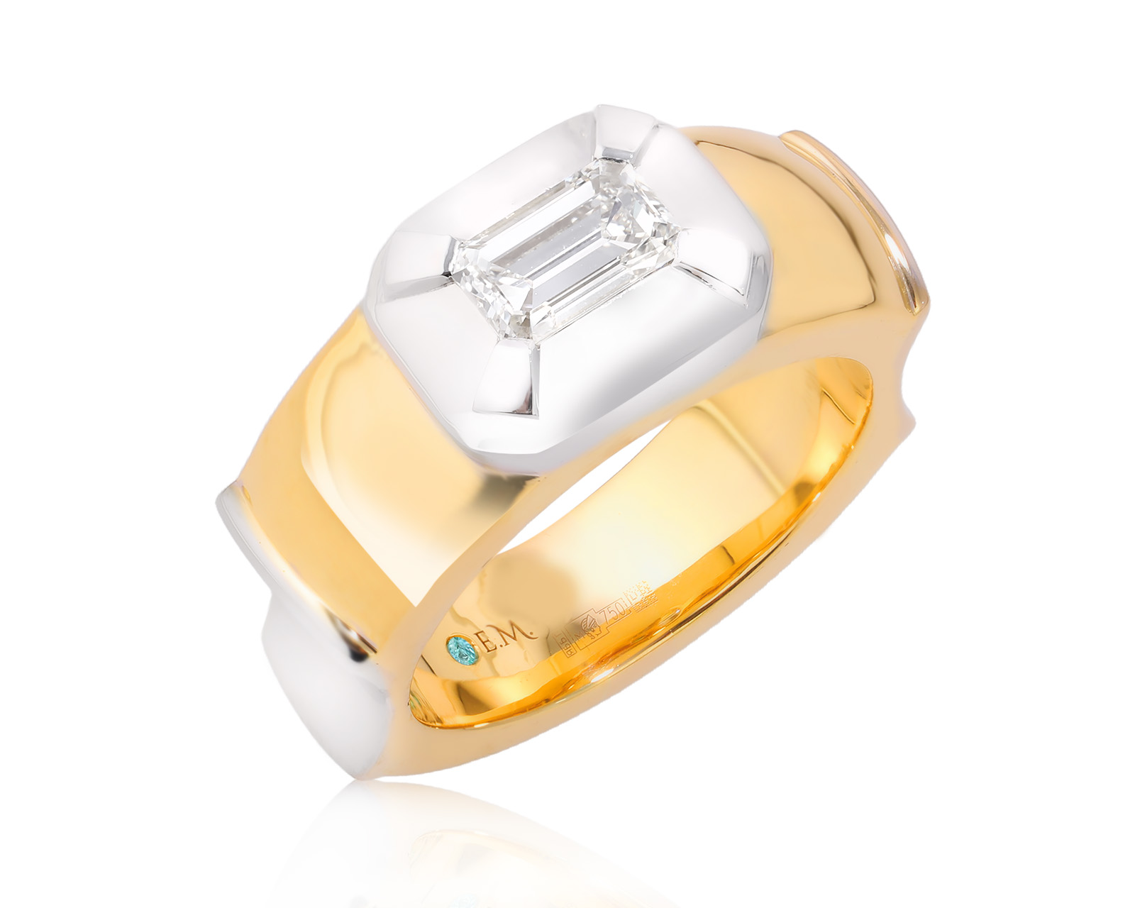 Золотое кольцо с бриллиантом 0.85ct Evgeny Matveev 190825/6