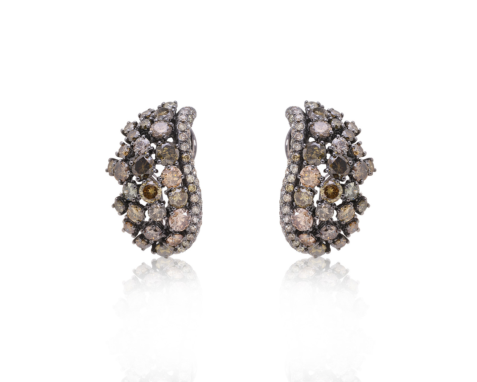 Золотые серьги с бриллиантами 5.05ct 100224/4