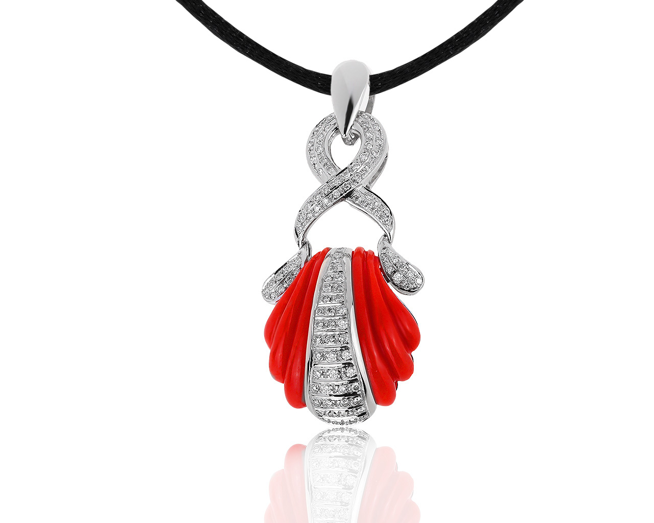 Нарядный золотой кулон с бриллиантами 1.02ct 241019/5