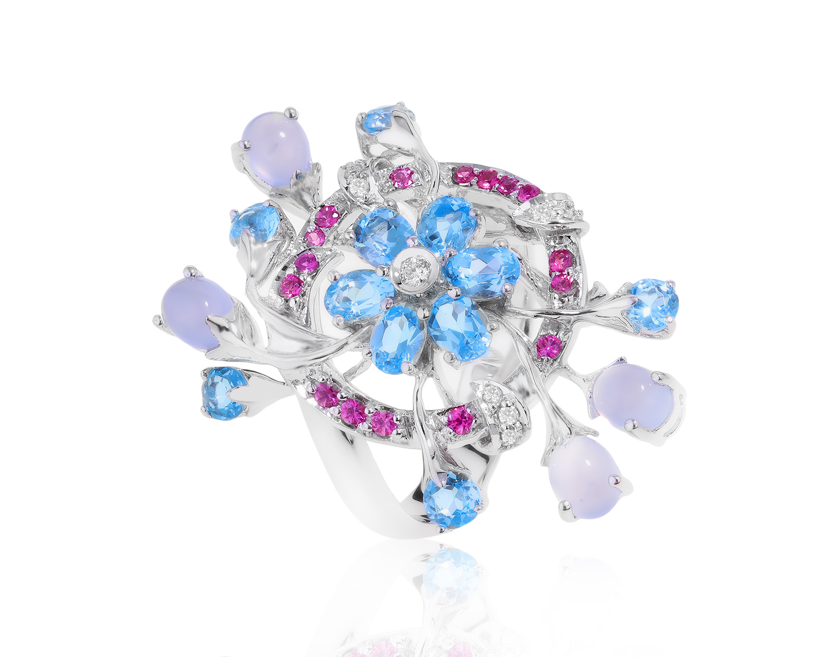 Изысканное золотое кольцо с топазами 2.01ct 290422/8