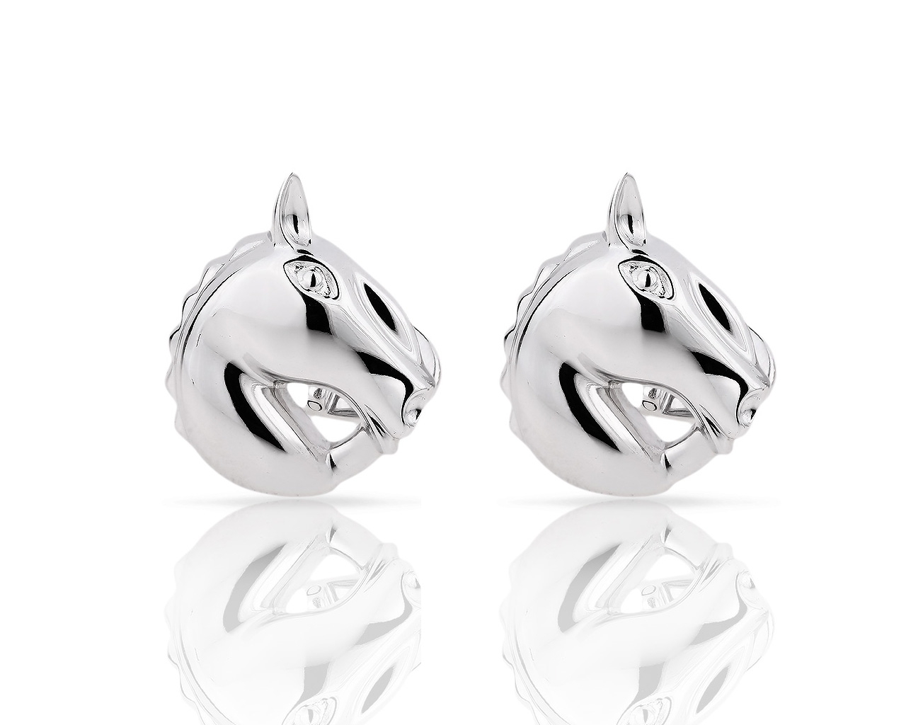 Оригинальные золотые запонки de Grisogono Horse Head 111217/16