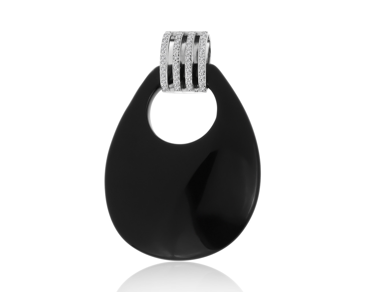 Престижный золотой кулон с черным ониксом 28.55ct 100820/5