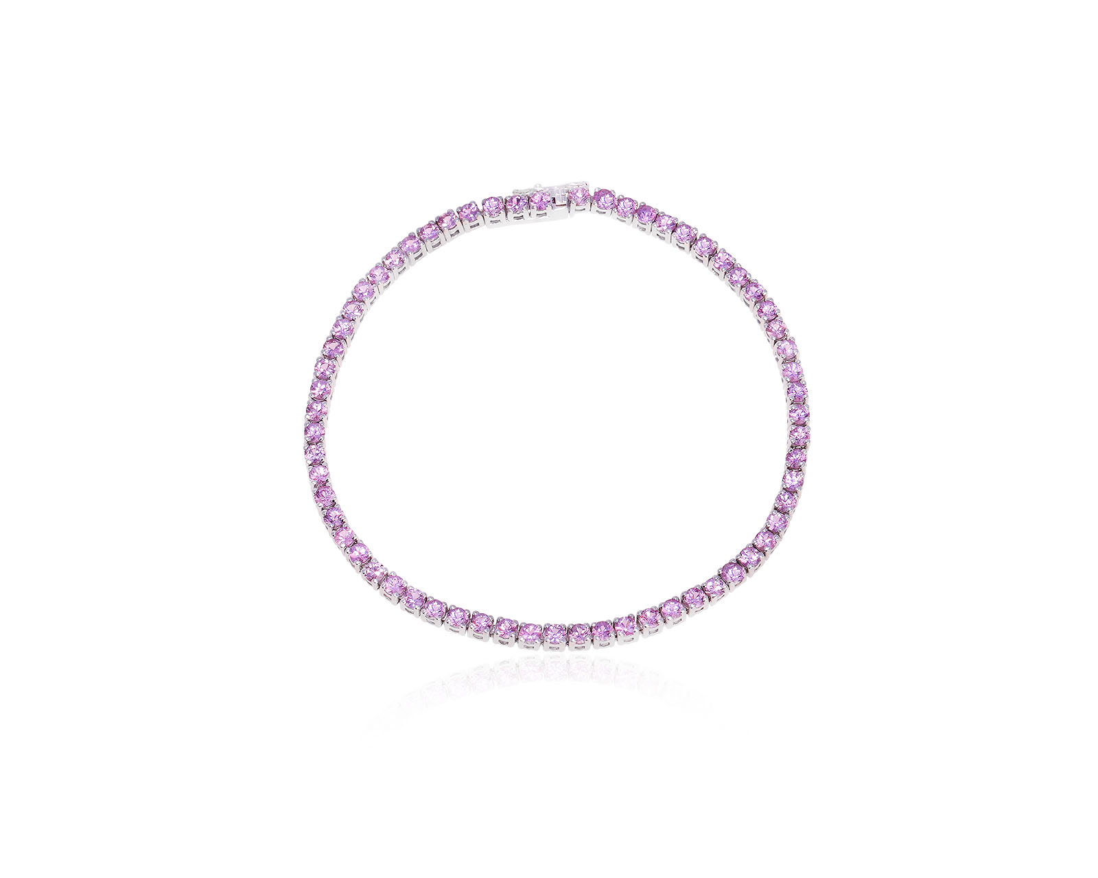 Золотой браслет с розовыми сапфирами 5.04ct