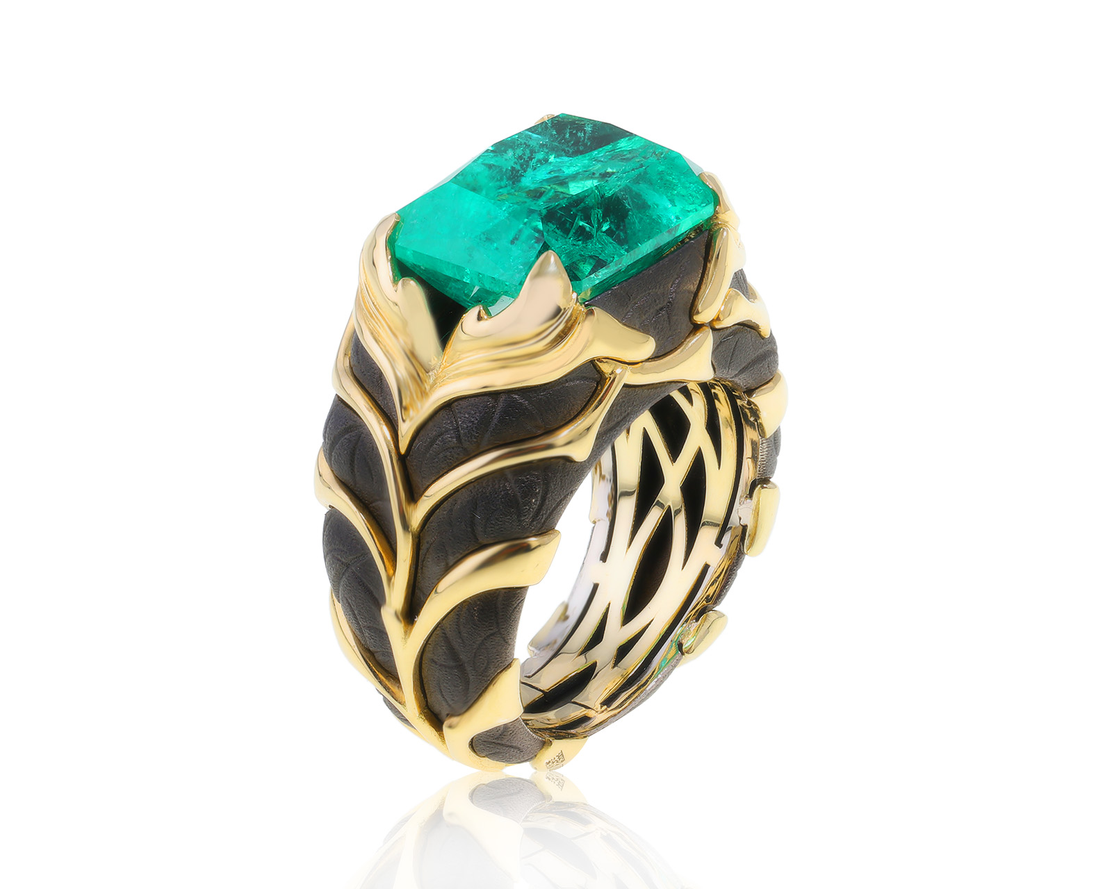 Золотое кольцо с изумрудом 8.67ct Evgeny Matveev 311022/4