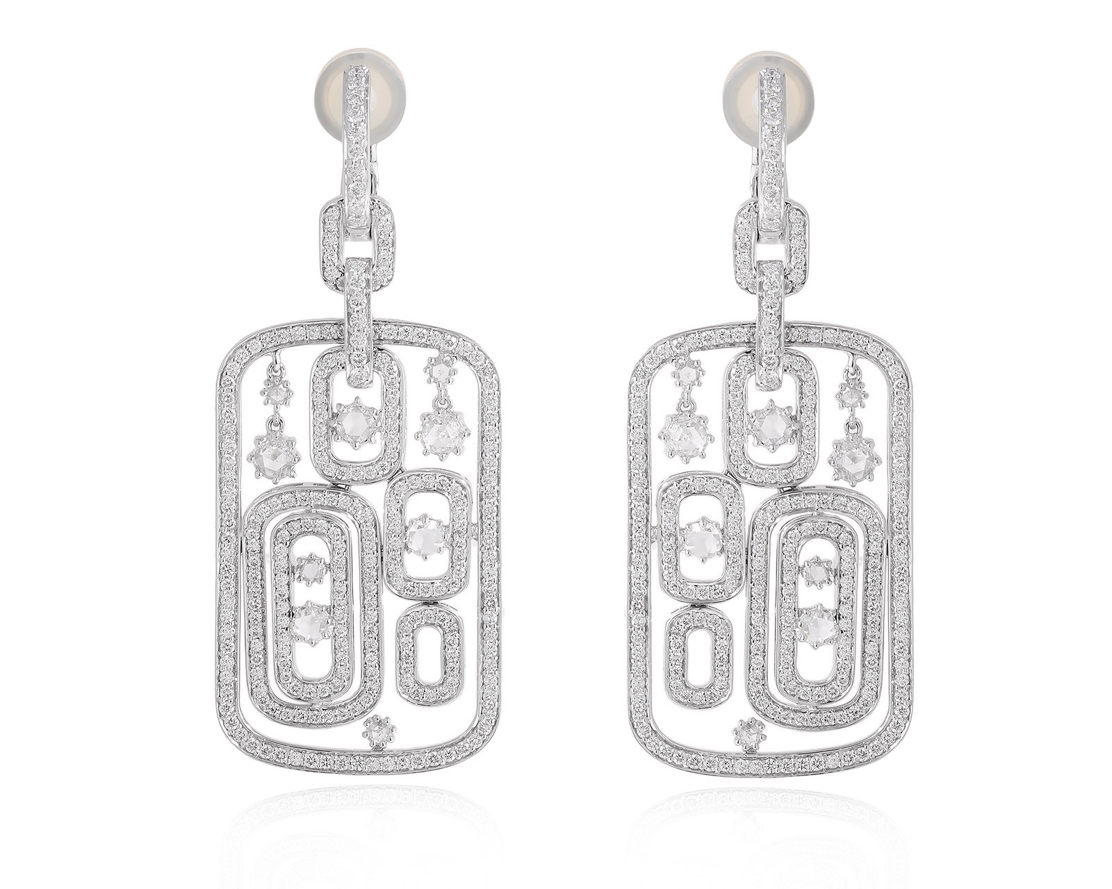 Золотые серьги с бриллиантами 4.93ct 100225/8