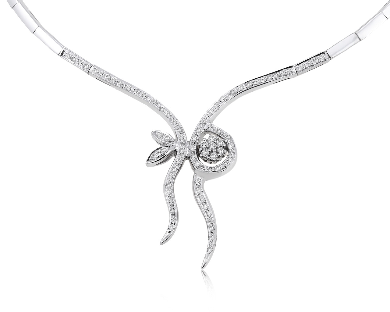 Прекрасное золотое колье с бриллиантами 0.60ct 031120/6