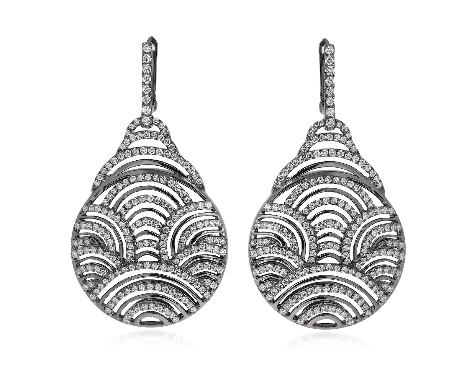 Оригинальные золотые серьги с бриллиантами 3.26ct Bellini 300125/15