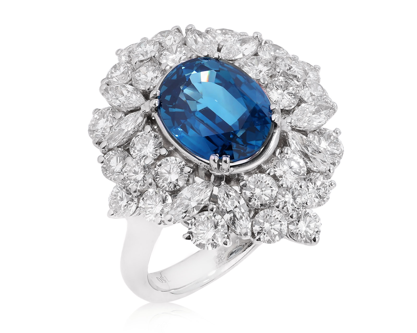 Золотое кольцо с сапфиром 5.16ct и бриллиантами 3.62ct Evgeny Matveev 170925/3