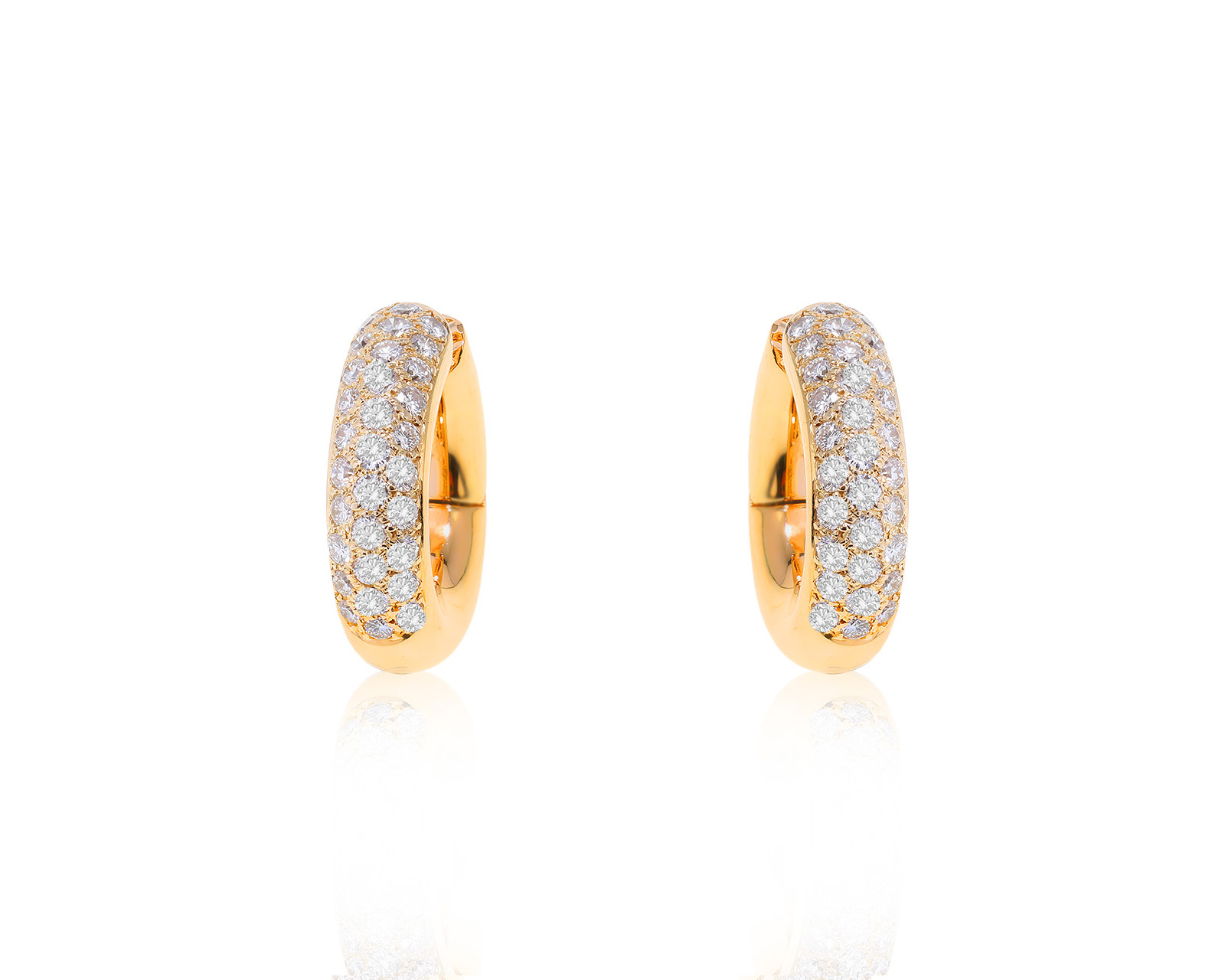 Оригинальные золотые серьги с бриллиантами 1.50ct Cartier Hope